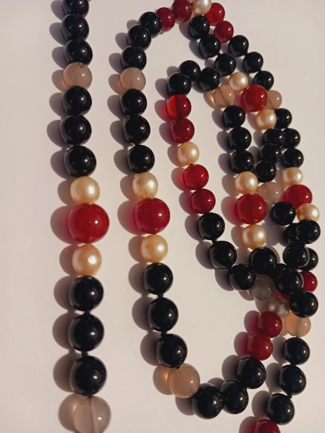 Elegant Gorgeous Genuine Gemstones Cultured Pearls Necklace - photo 4