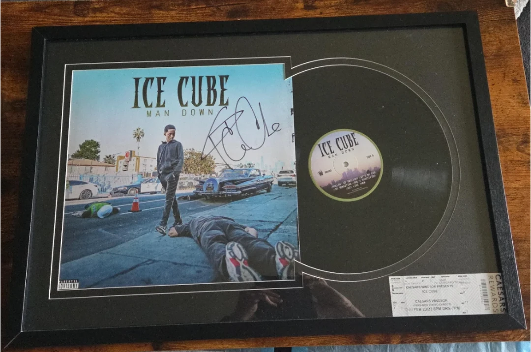 Ice Cube Man Down Autographed Vinyl Record