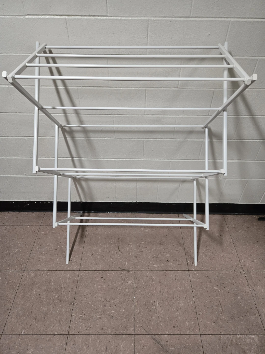 Whitmor 3-Tier Folding Metal Clothes Drying Rack - White - photo 2