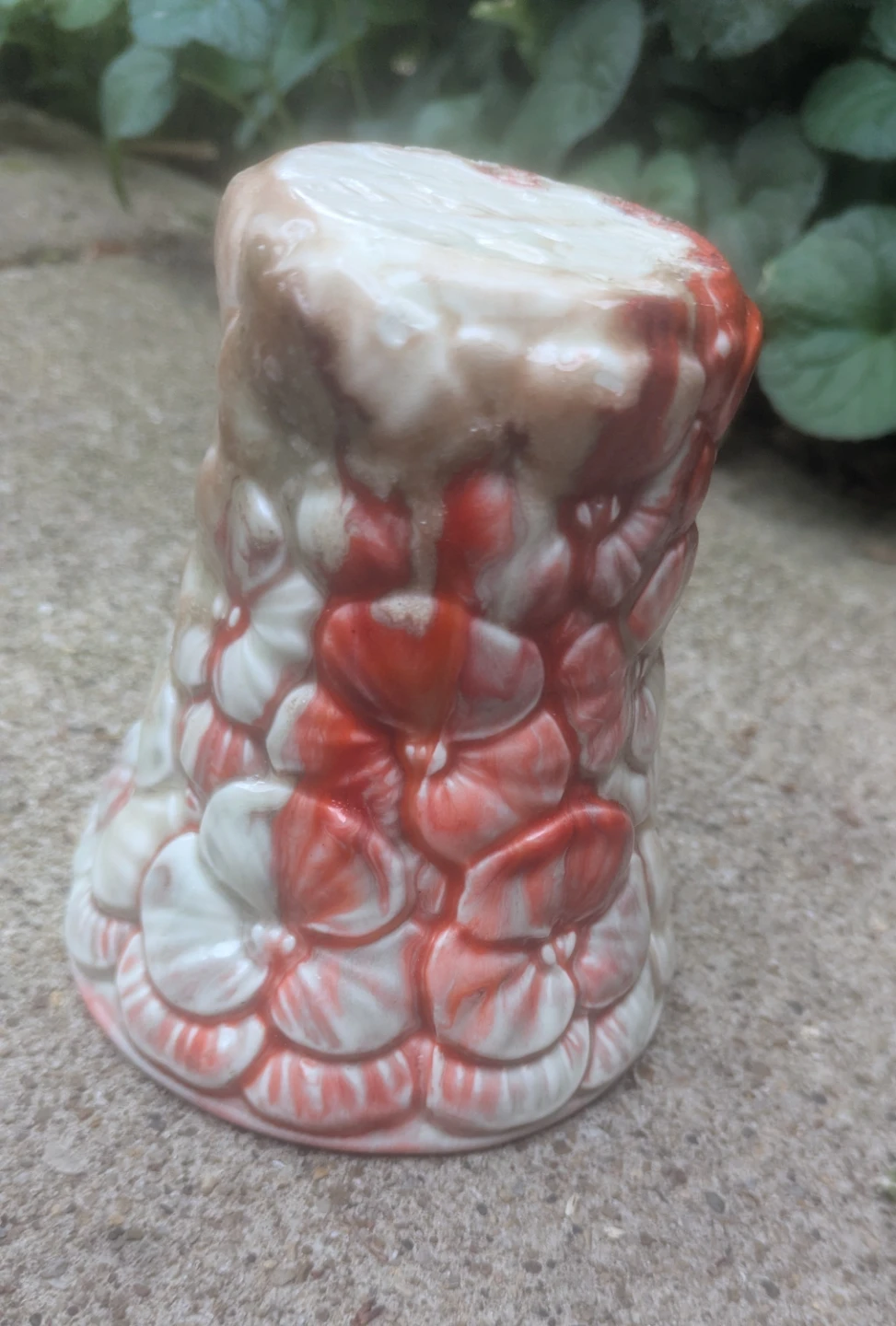 Vintage handmade Ceramic glazed floral vase - photo 2
