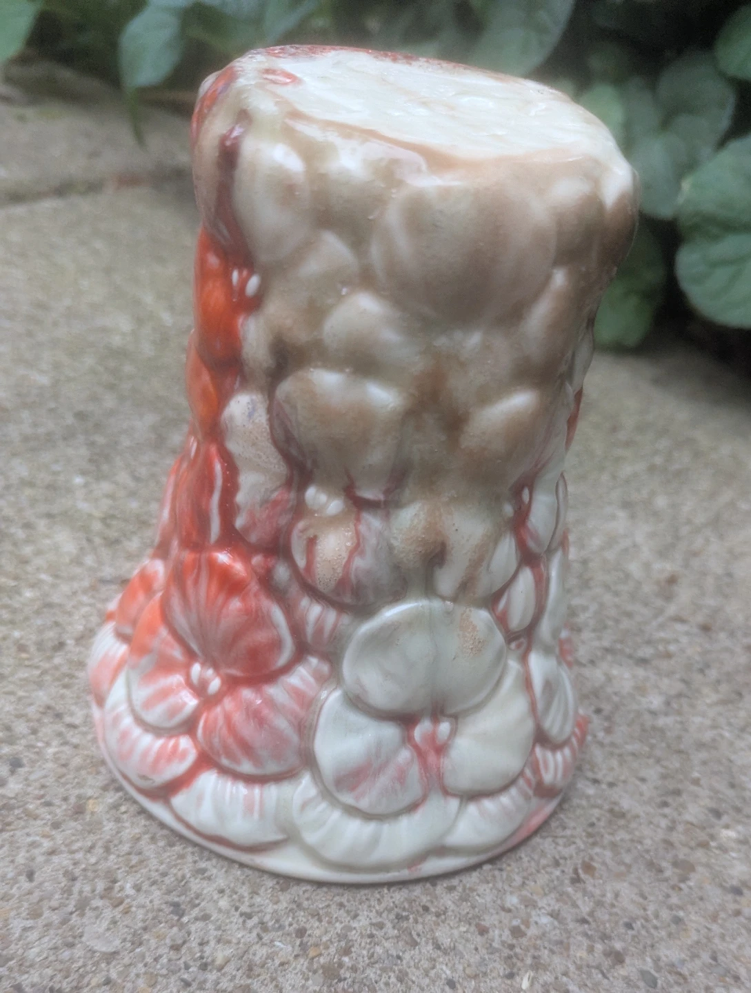 Vintage handmade Ceramic glazed floral vase - photo 3