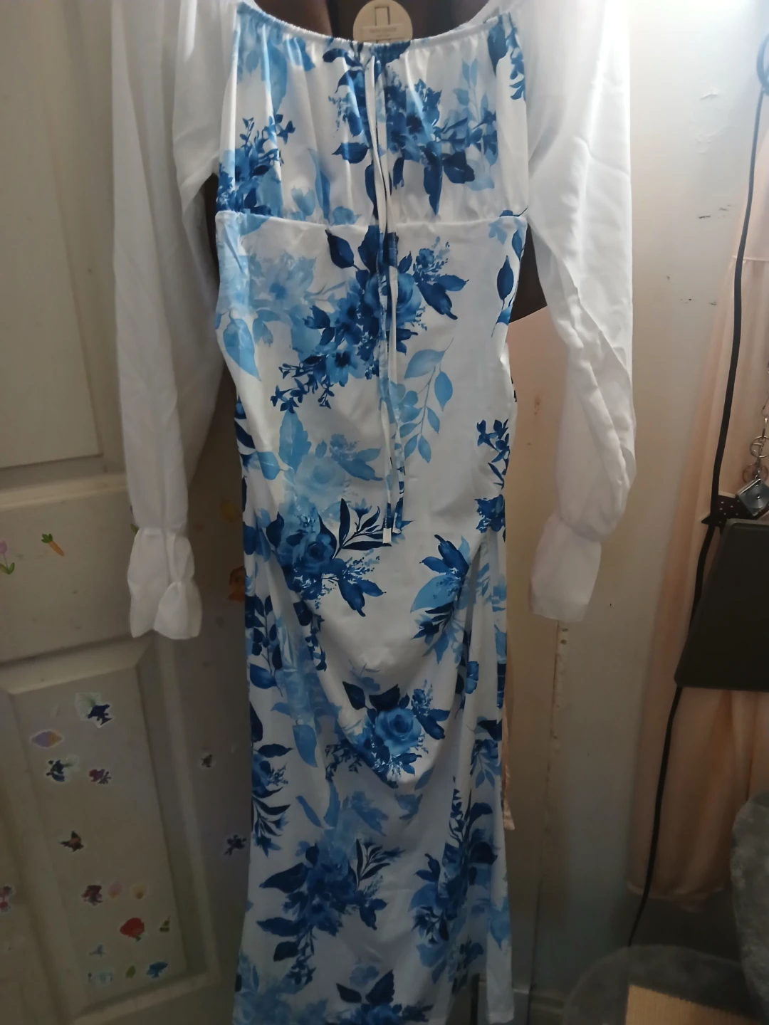 Women's Floral Print Off-Shoulder Maxi Dress - photo 2