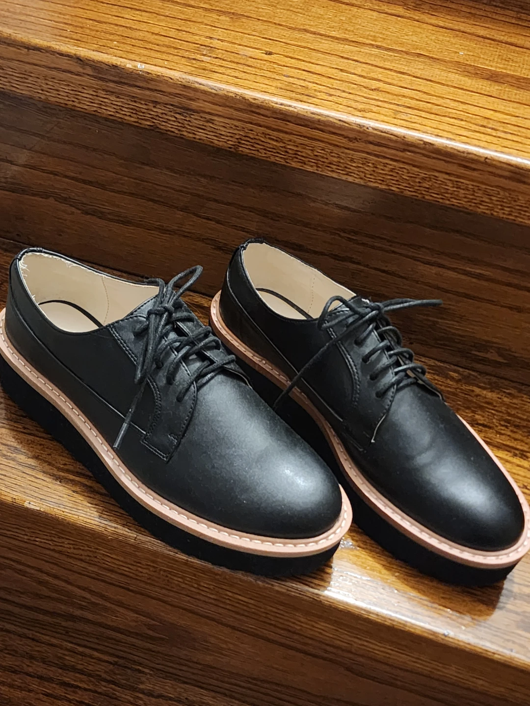 Zara Basic Collection Black Derby Shoes