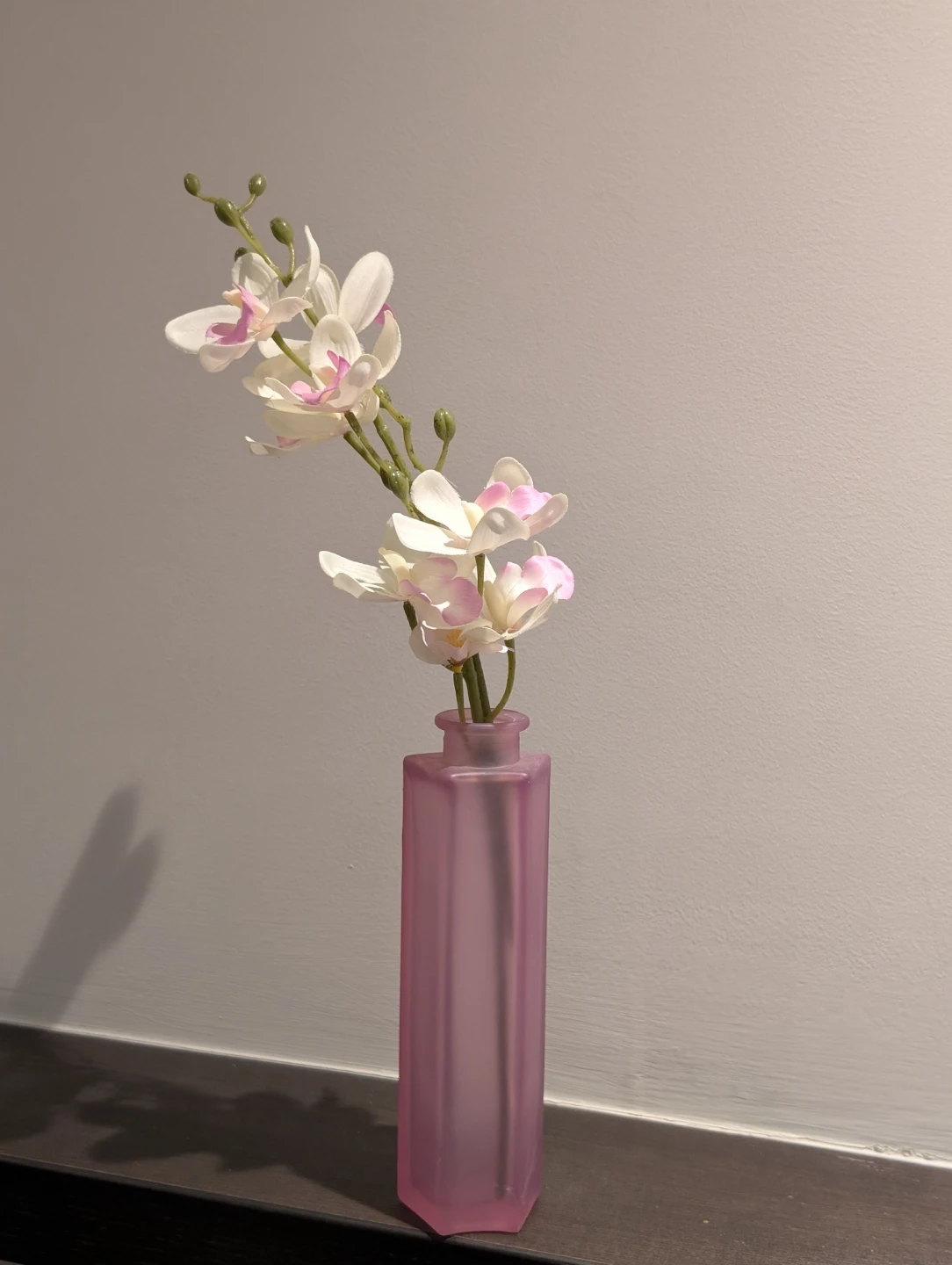 Artificial Orchid Arrangement in Pink Vase