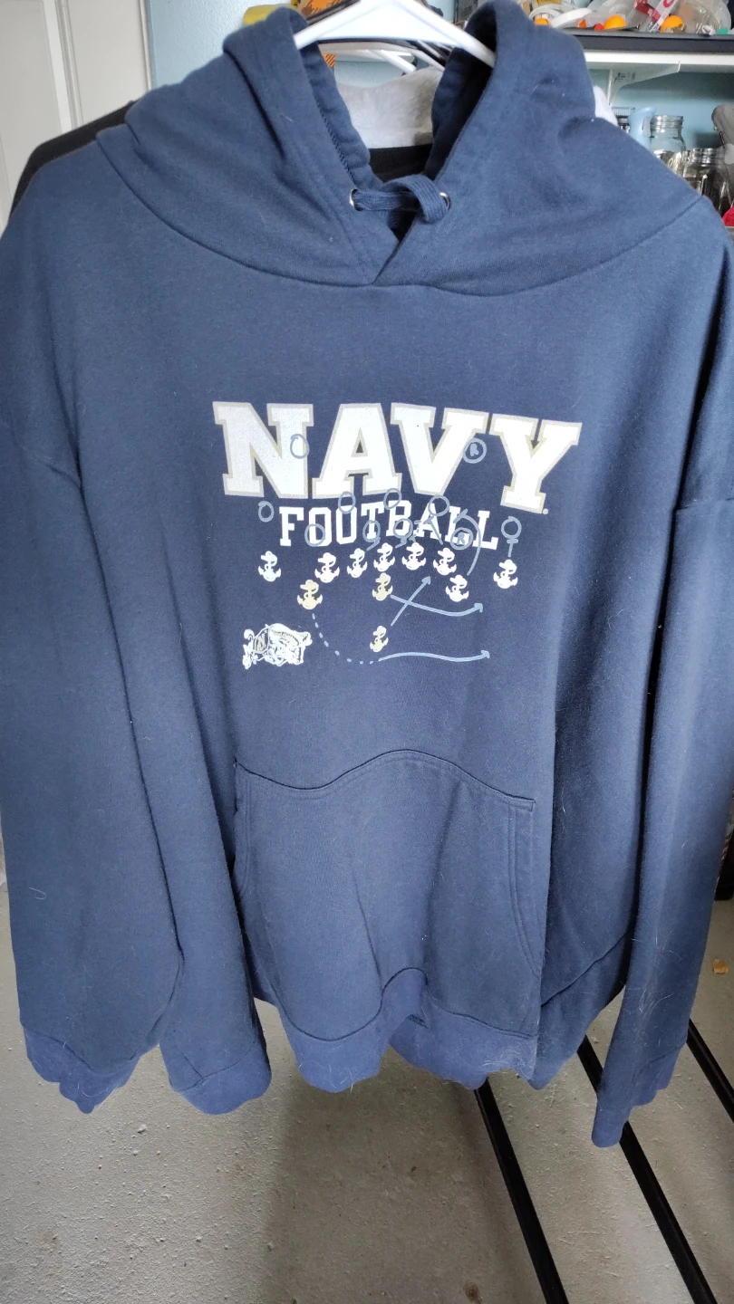 Fanatics Navy Football Hoodie 5XB