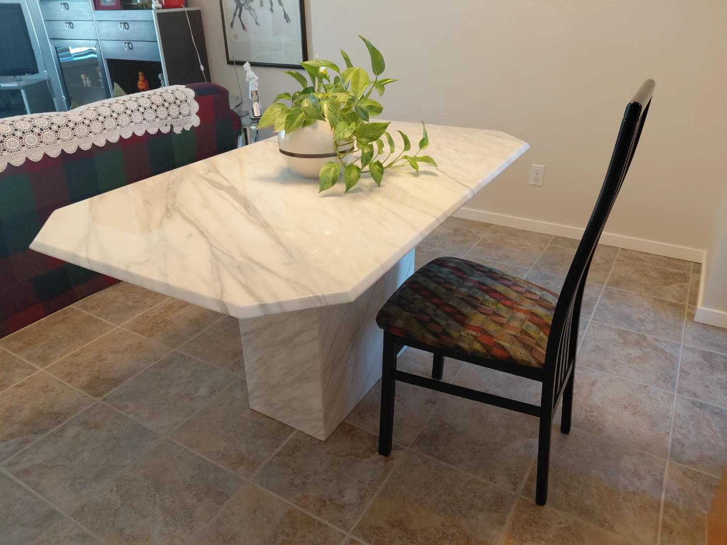 Marble Pedestal Dining Table