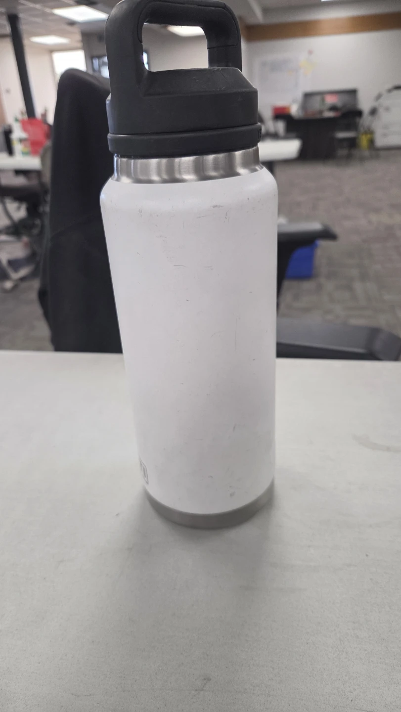 White YETI Rambler Water Bottle