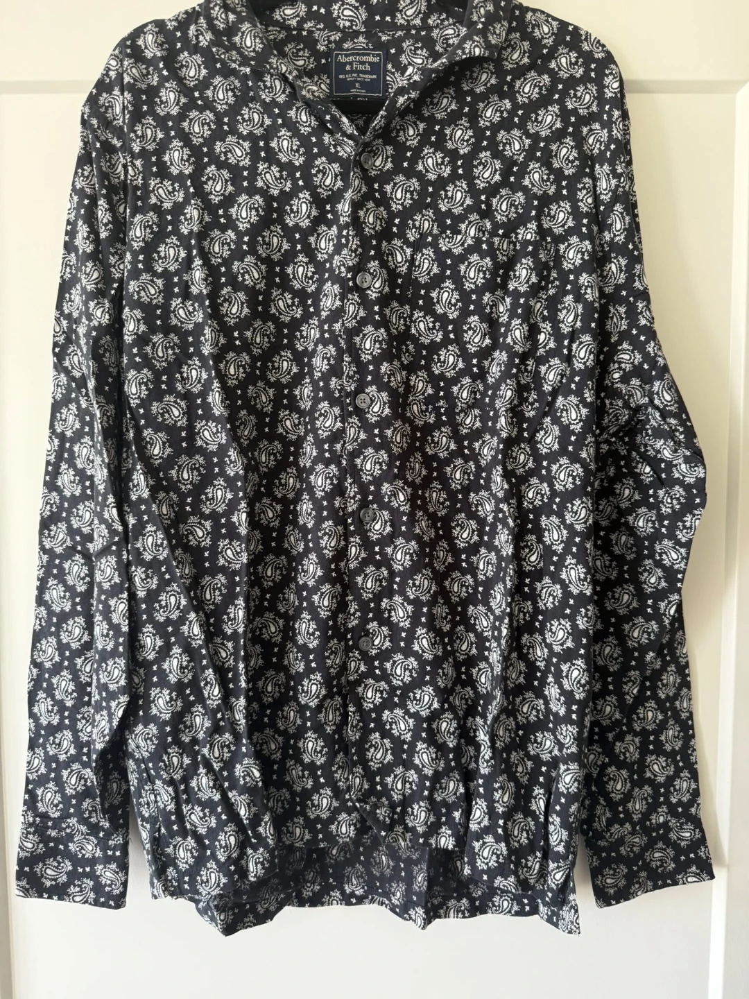 Abercrombie & Fitch Paisley Print Long Sleeve Shirt XL