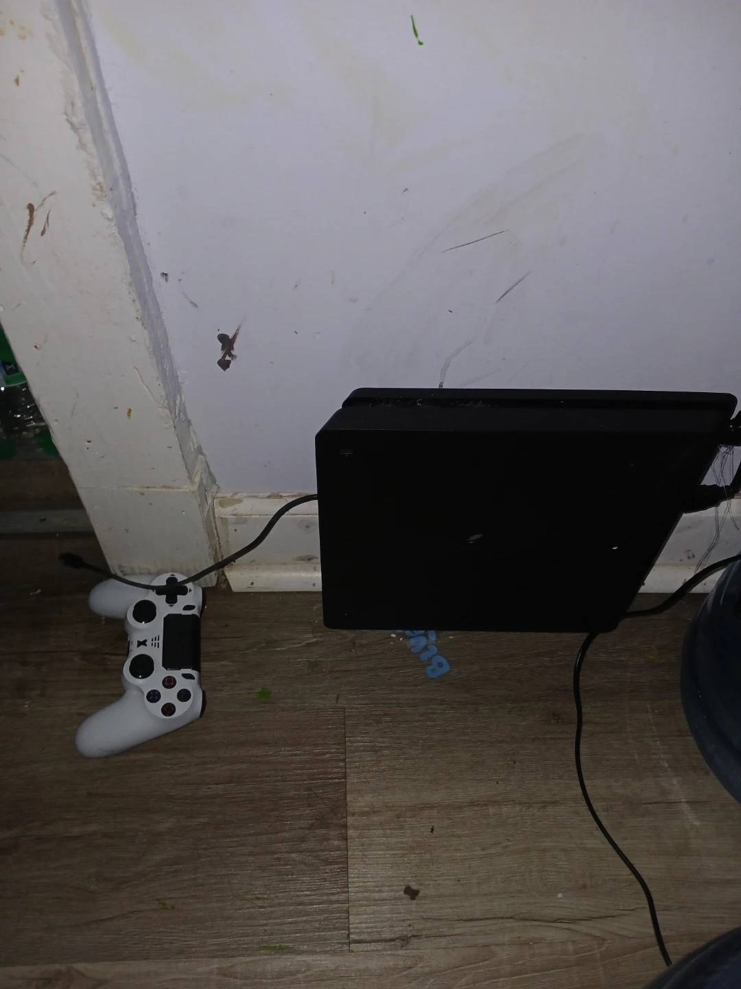 PlayStation 4 Slim with two controllers
