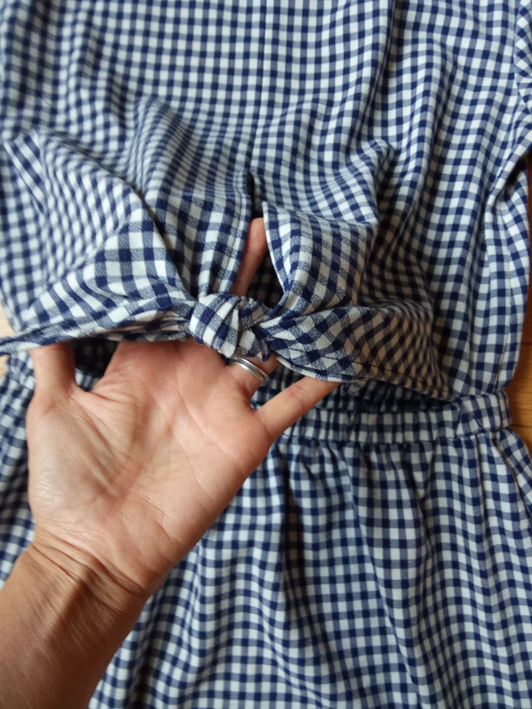 Esprit Blue Gingham Dress Size S-M - photo 3