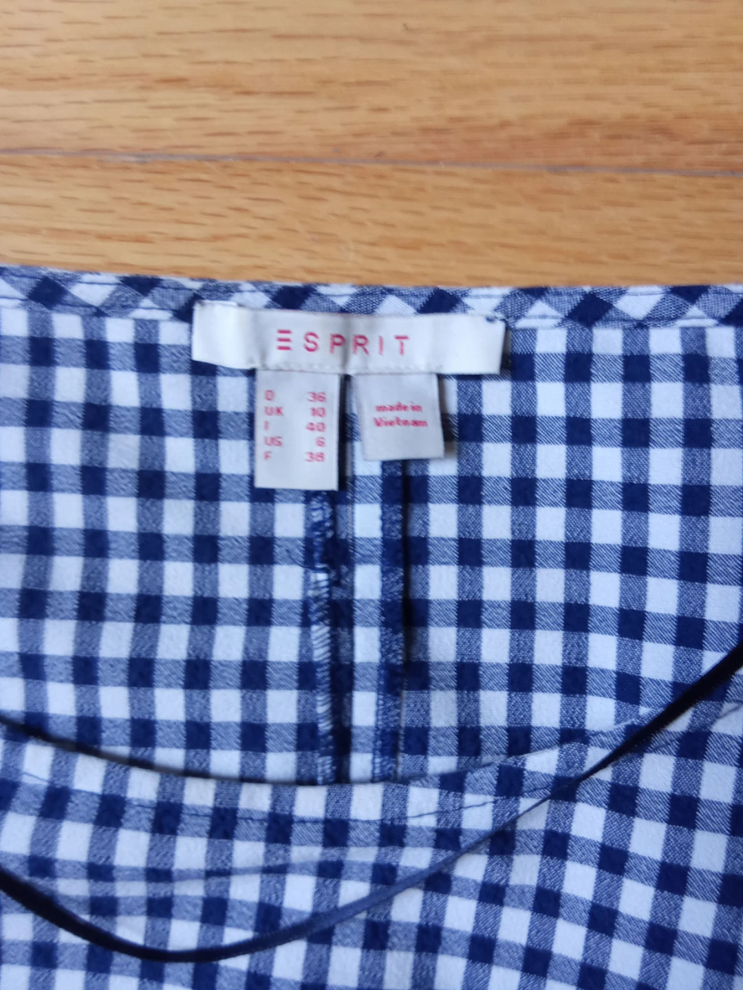 Esprit Blue Gingham Dress Size S-M - photo 4
