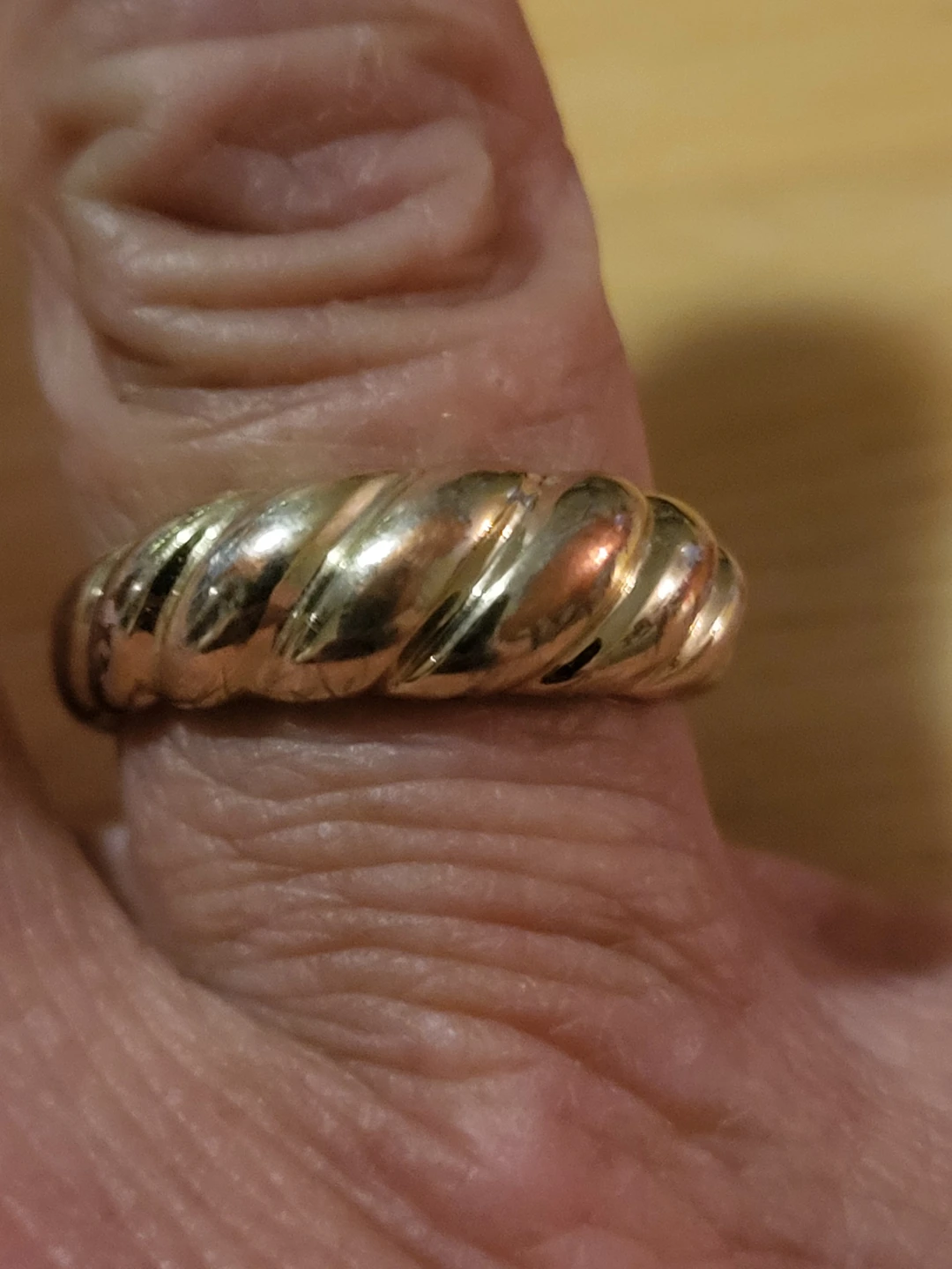 Gold-Tone Twisted Band Ring