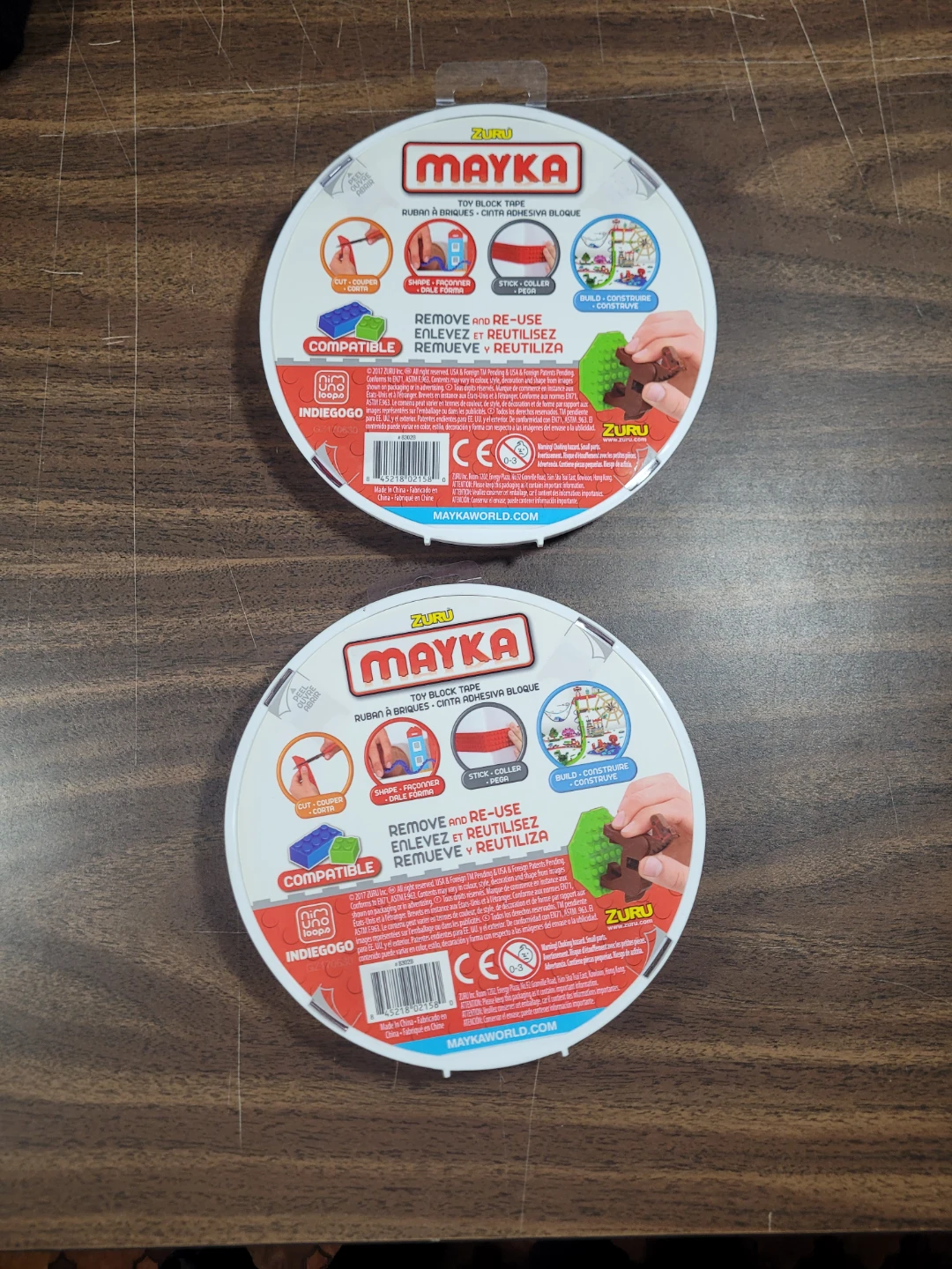 LOT OF 2 Zuru Mayka Toy Block Tape - Red - photo 4