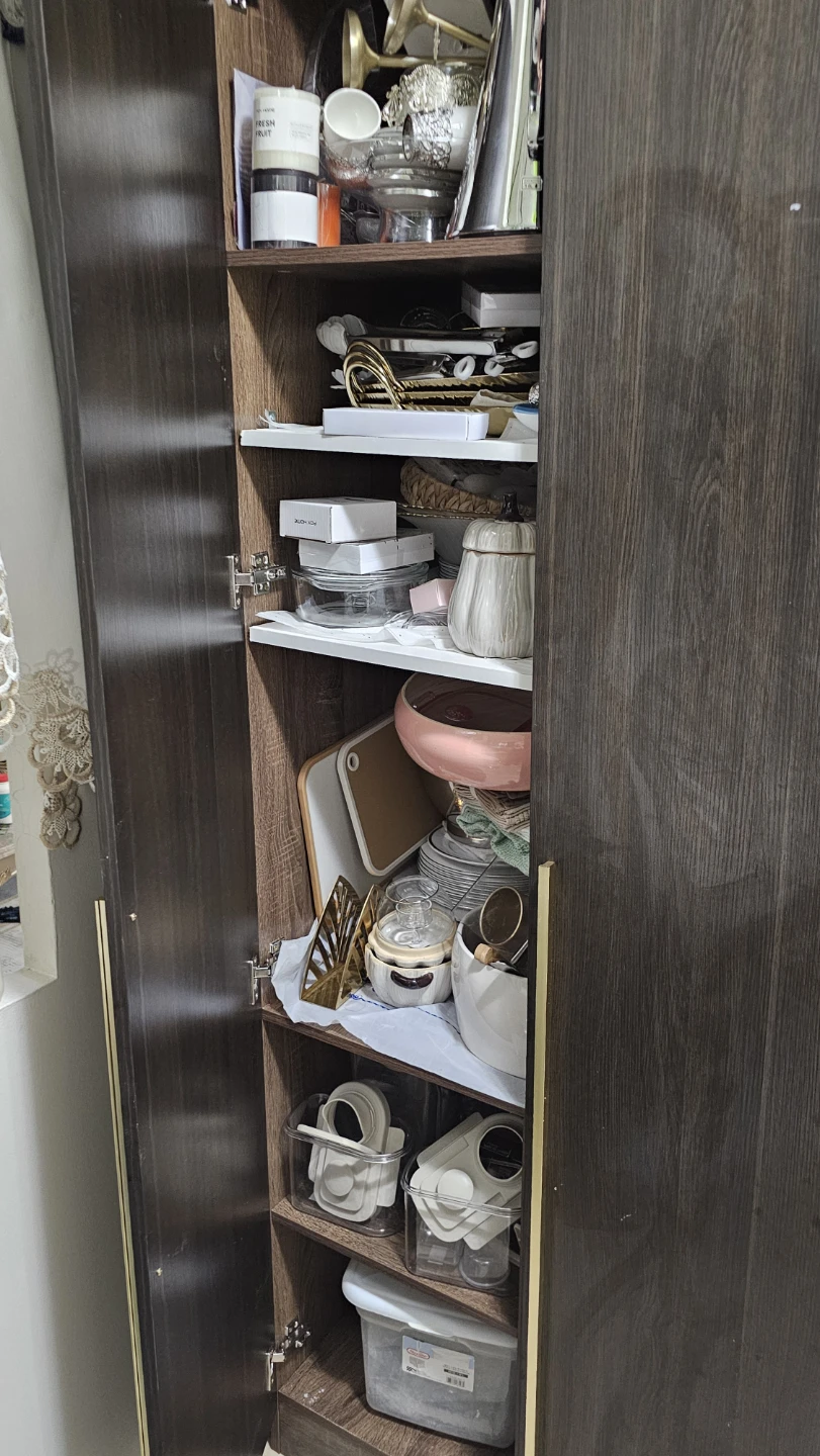 Dark Wood Finish Double Door Cabinet - photo 3