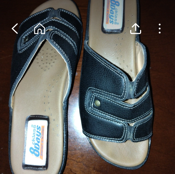 8Days Black Slides Sandals