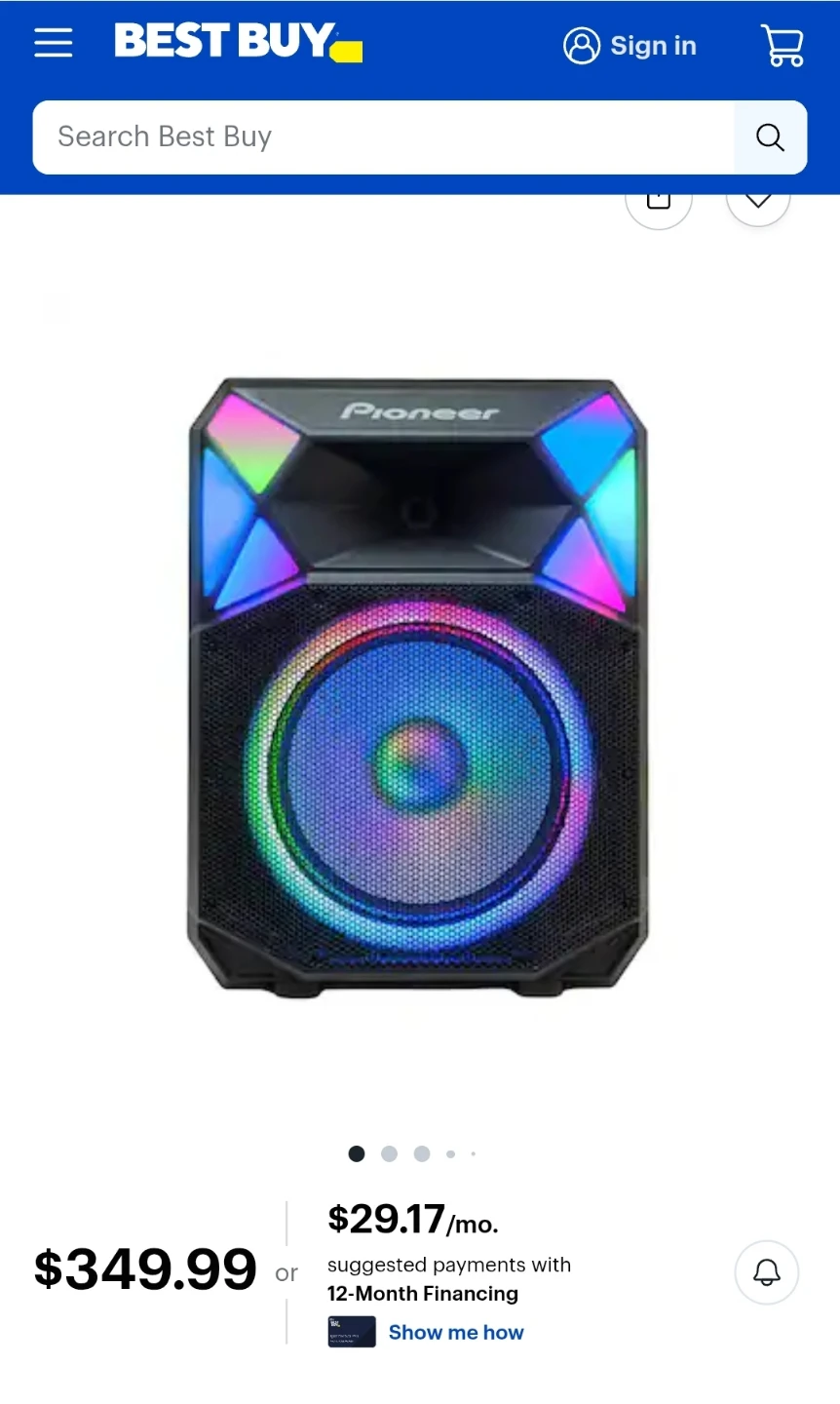 Pioneer Portable Speaker with Lights& Microphone - photo 4