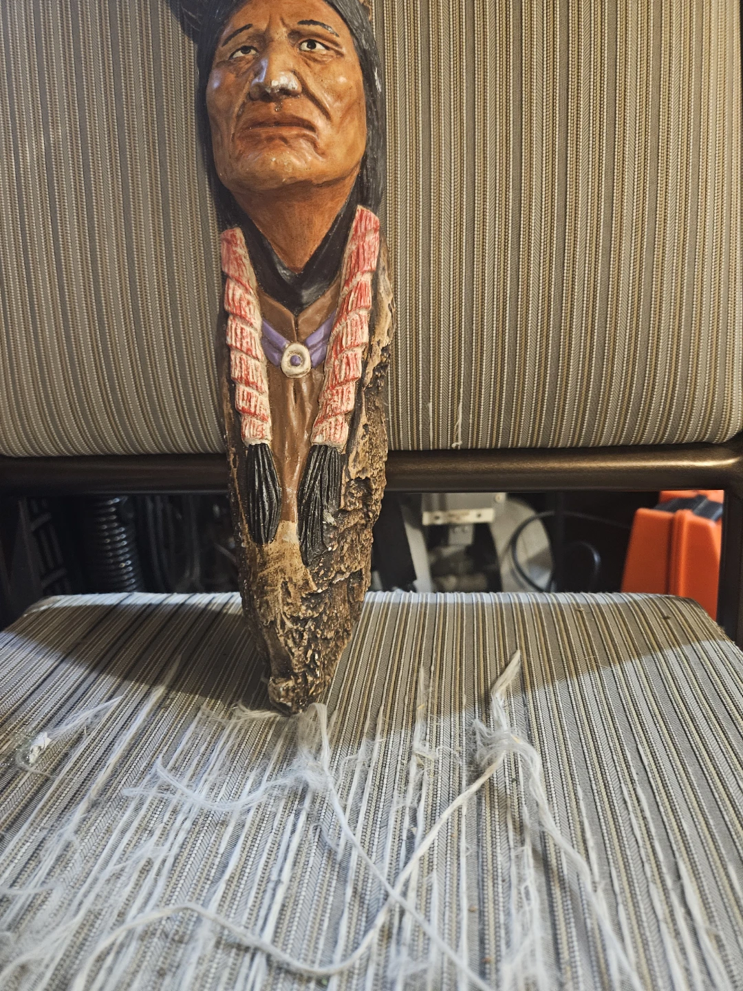 Carved Wooden Native American Figurine - photo 3