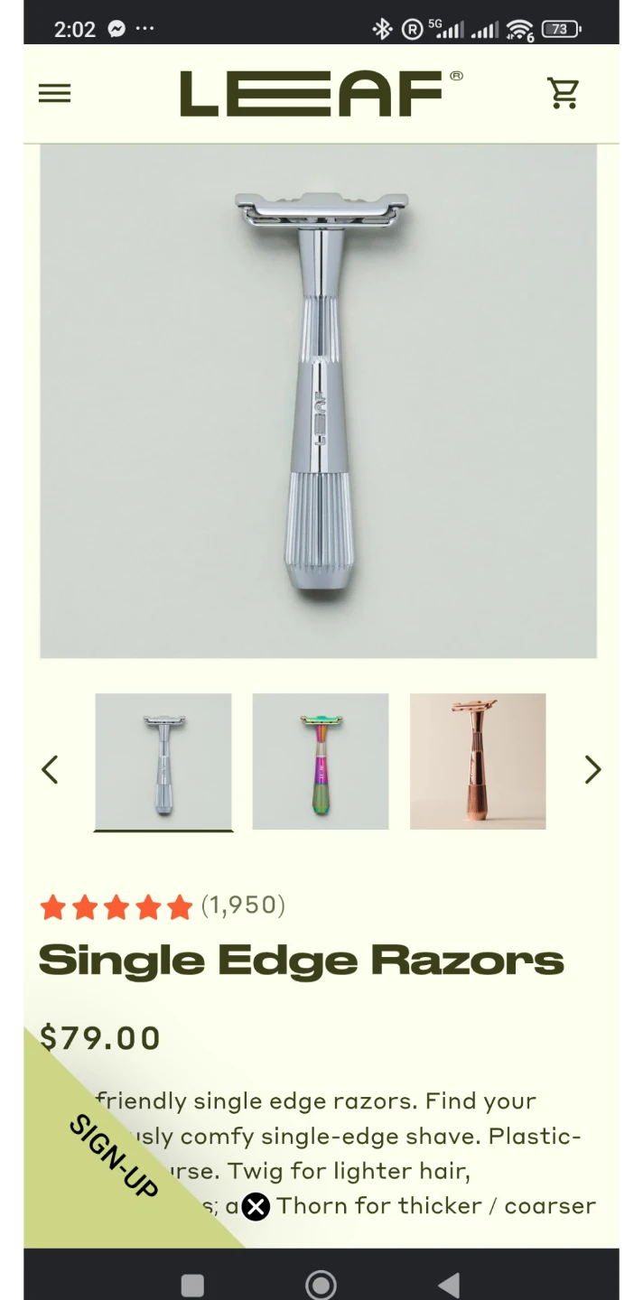 Leaf Single Edge Razor - photo 3