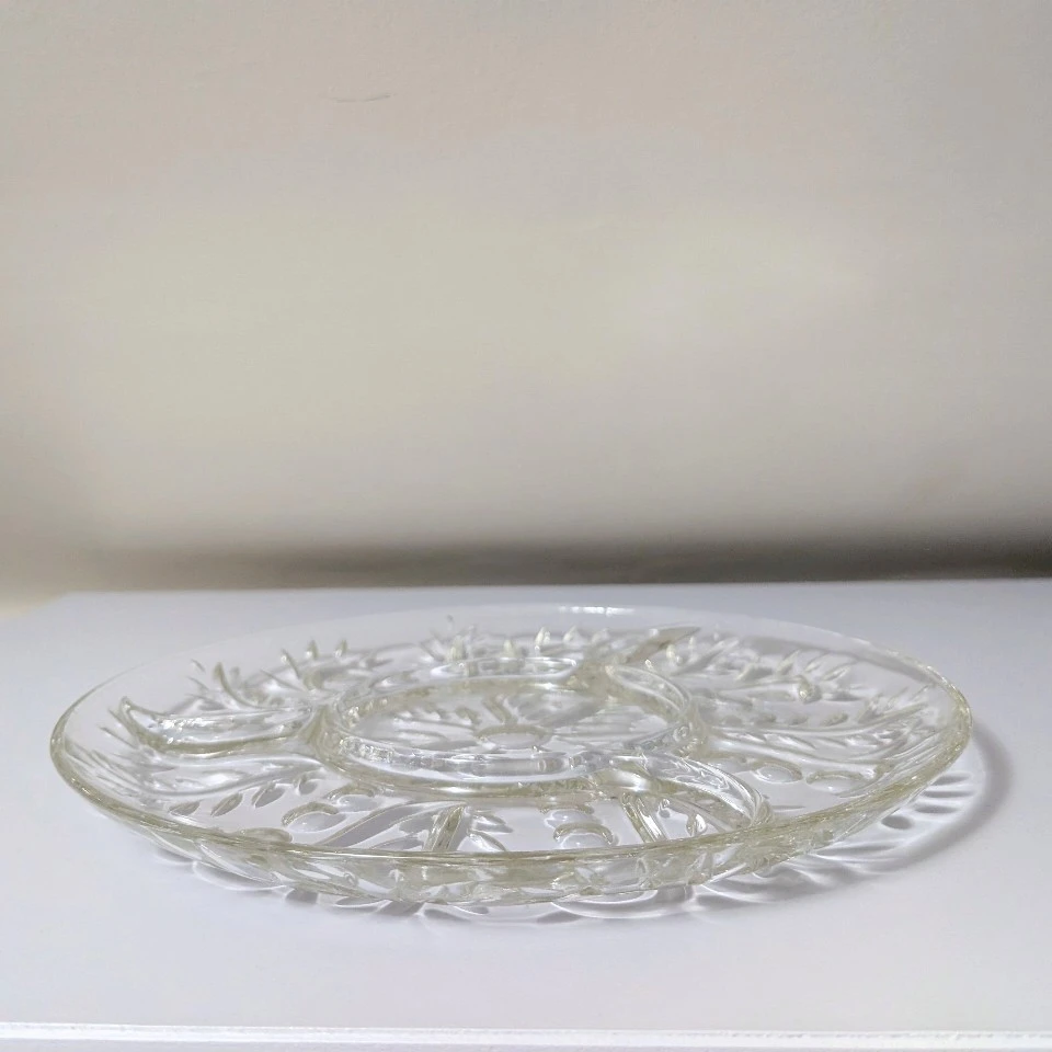 Vintage MCM 1960's 4 Section Server Platter Round - photo 4