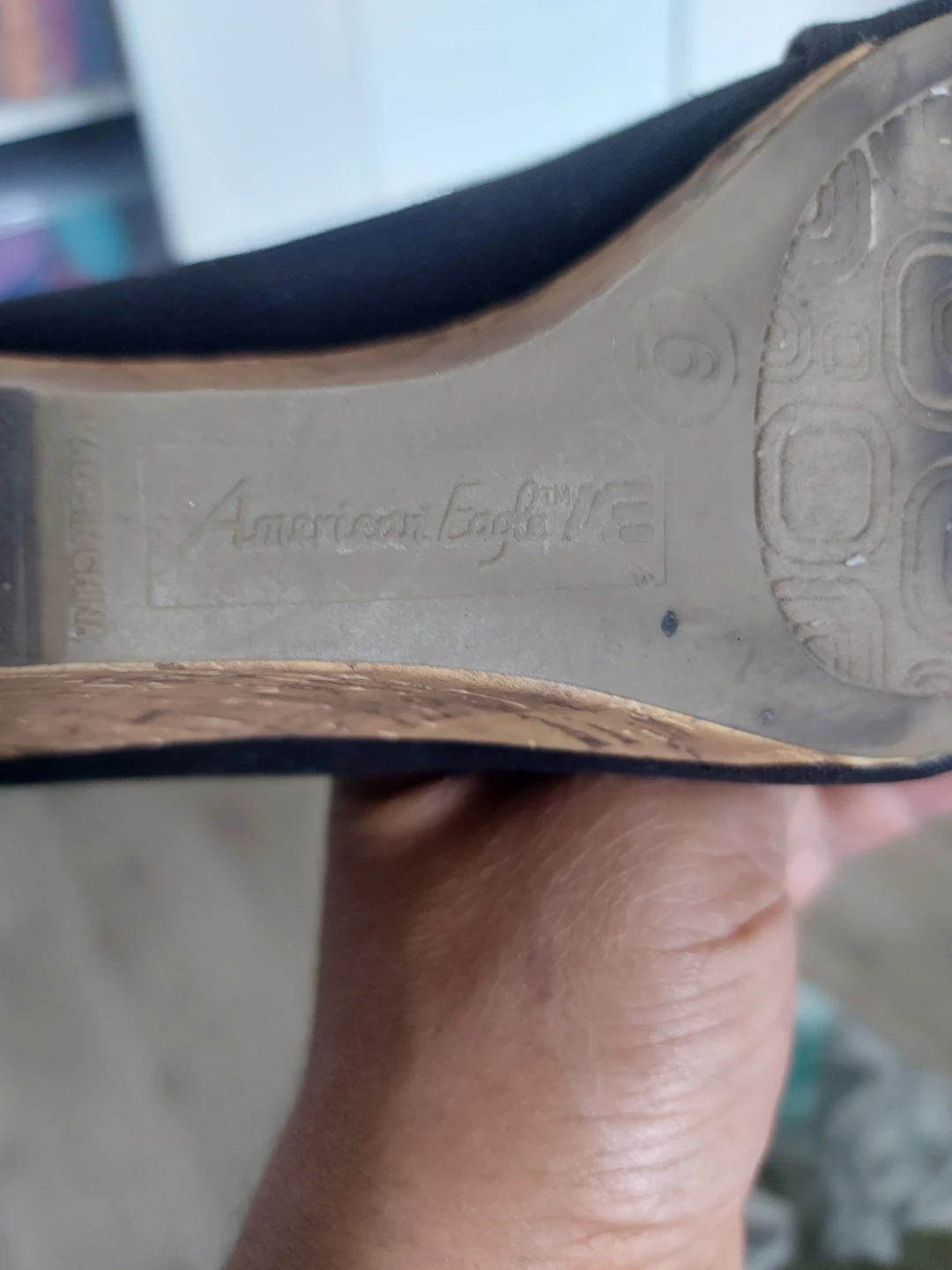 American Eagle Black Wedge Heels