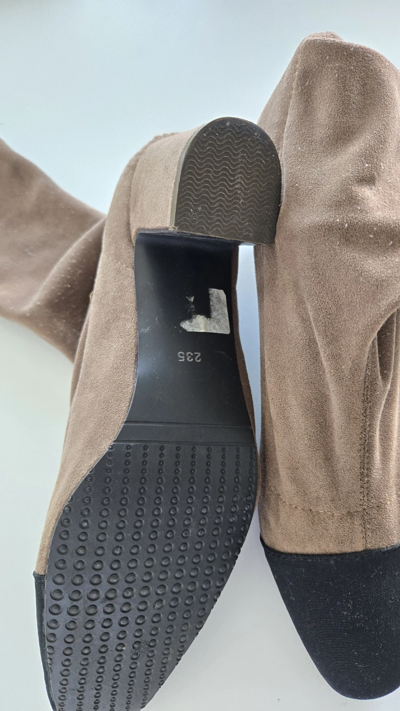 Brown Ankle Boots with Black Toe - photo 3