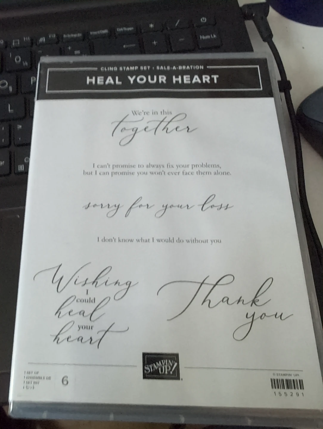 Stampin' Up! "Heal Your Heart" Cling Stamp Set