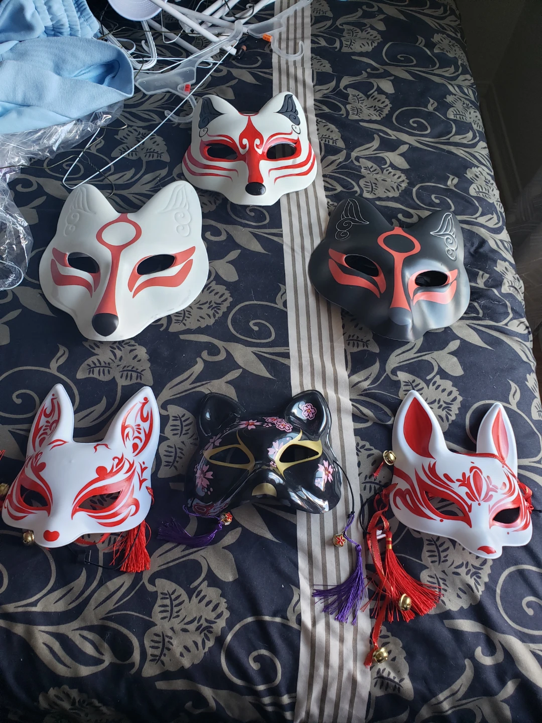 Set of 6 Japanese Fox Masks - photo 5