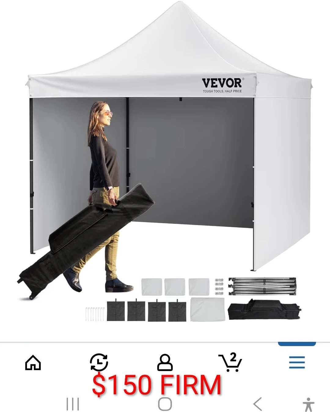 VEVOR Canopy Tent with walls.