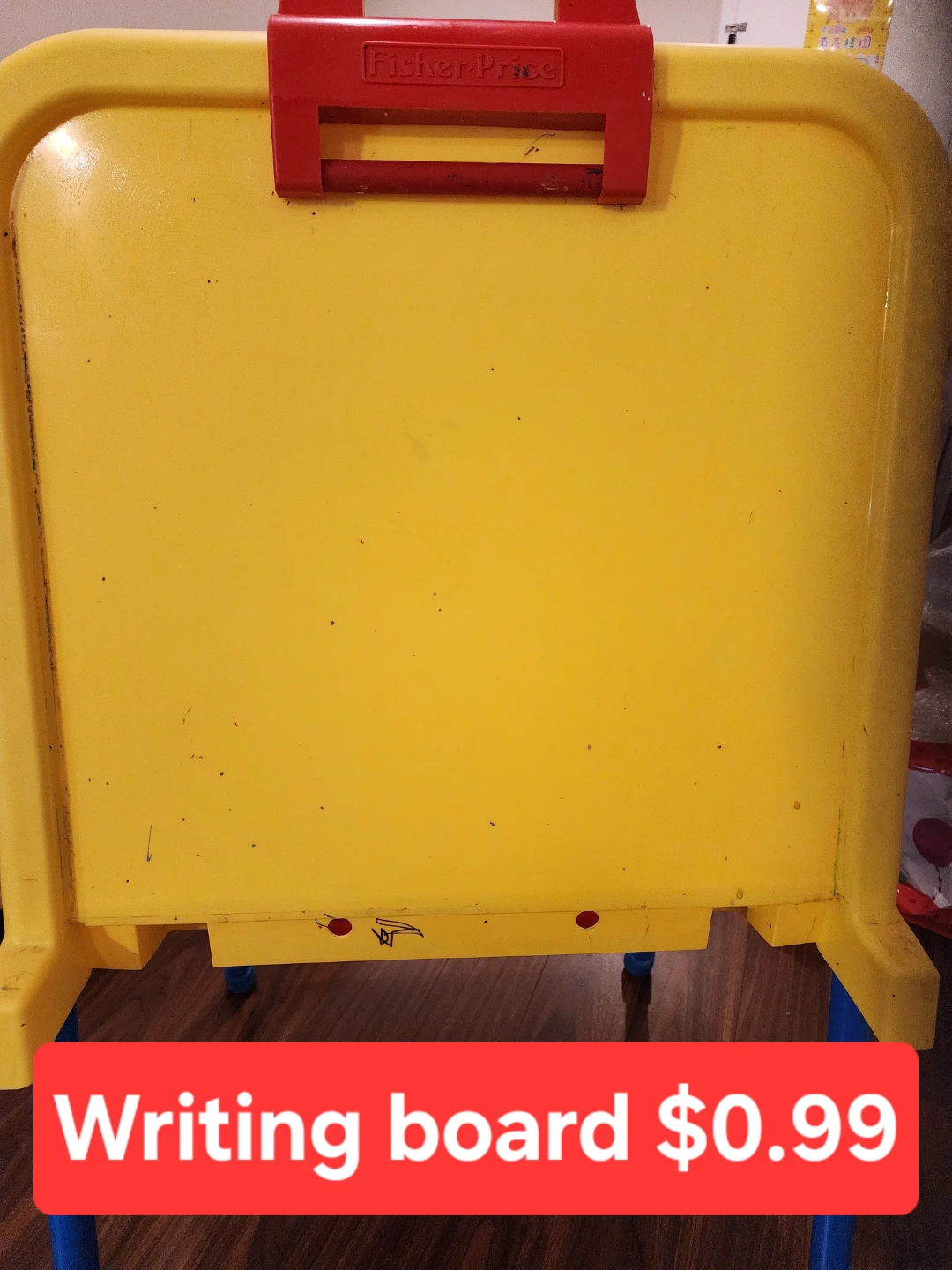 Fisher-Price Yellow Double-Sided Easel