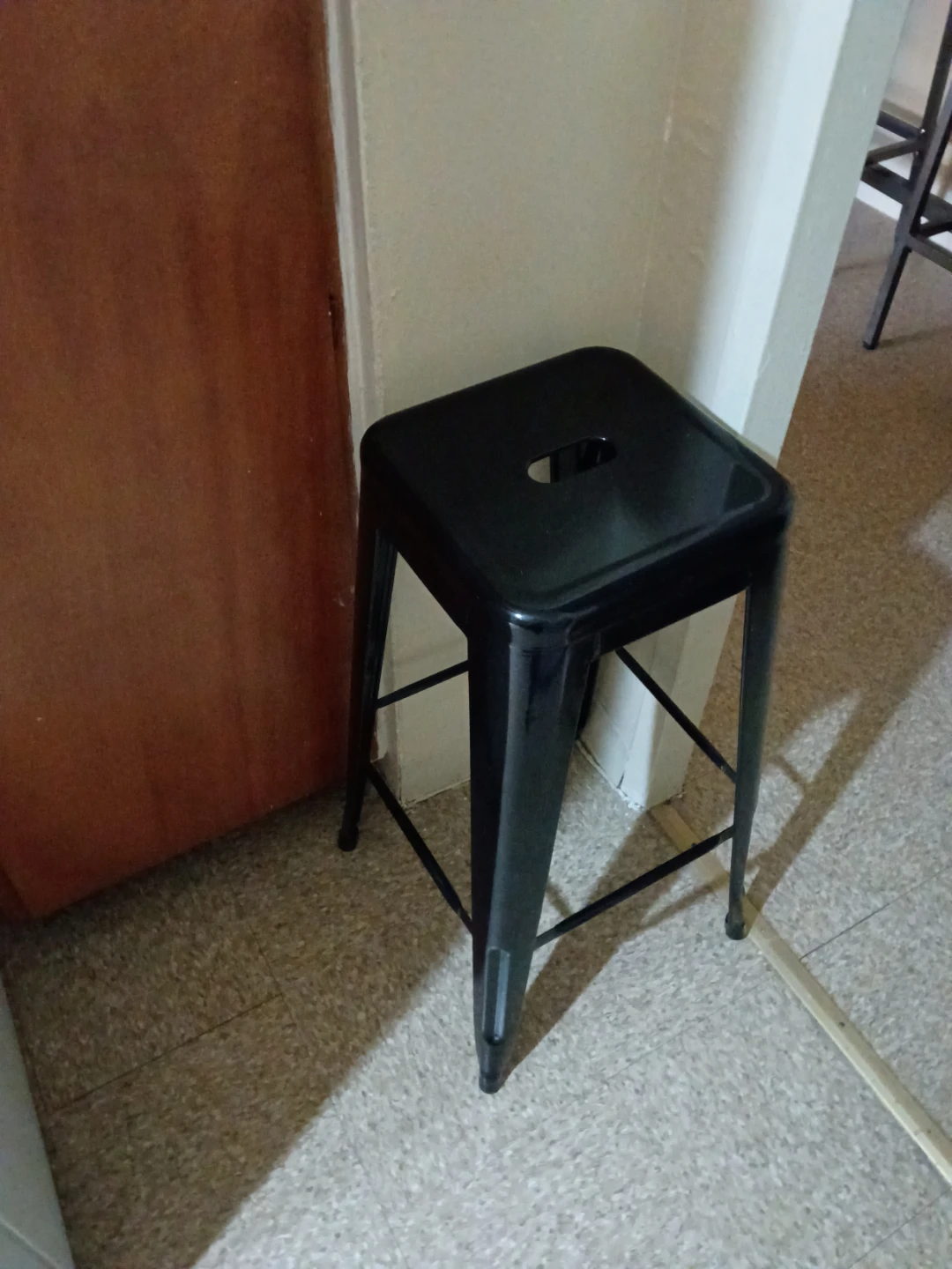 Black Metal Counter Stool