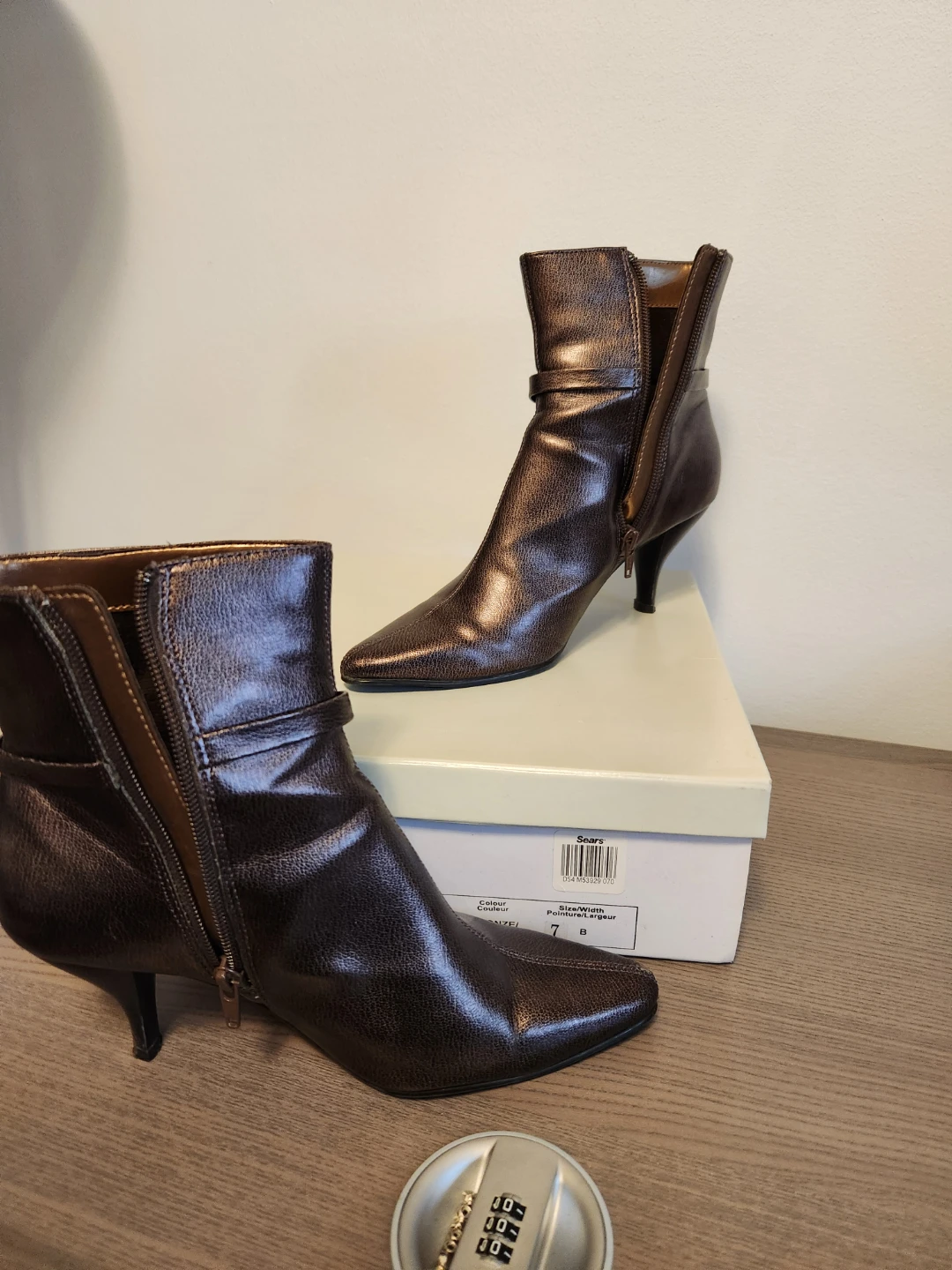 Jessica Amelia Bronze Booties - photo 4