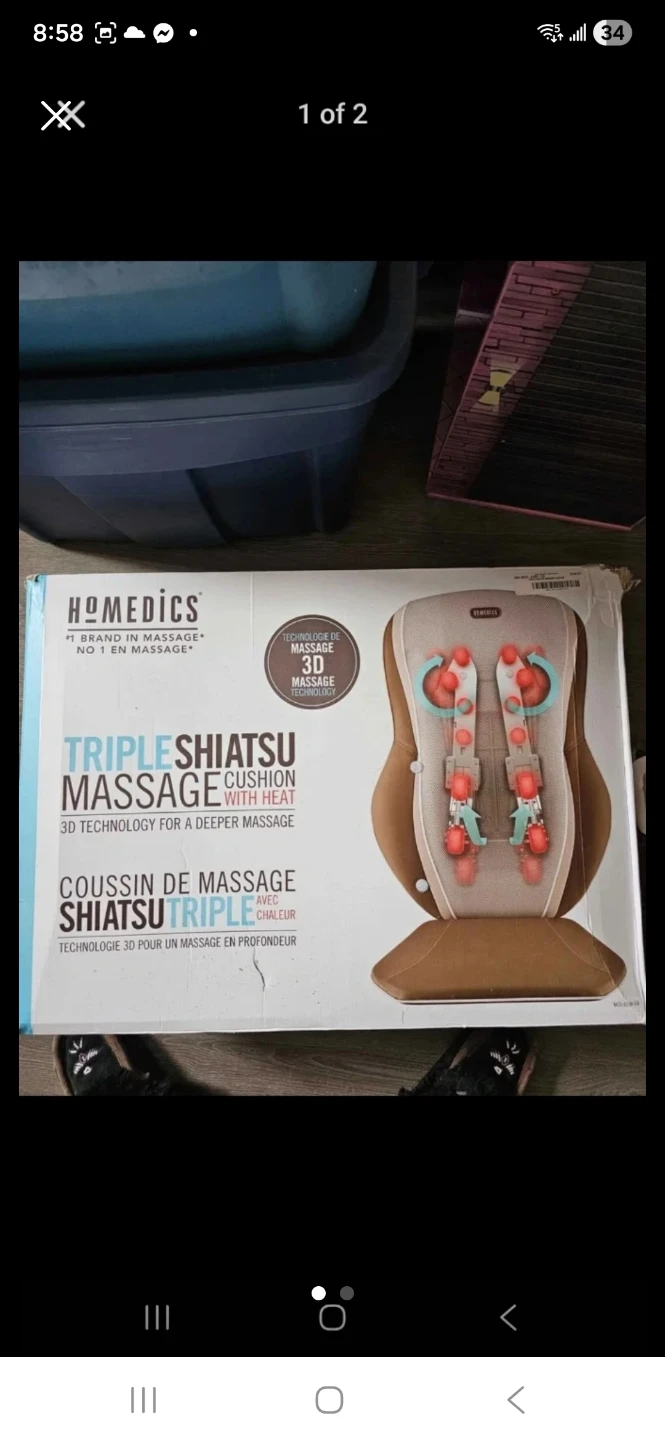 HoMedics Triple Shiatsu Massage Cushion with Heat