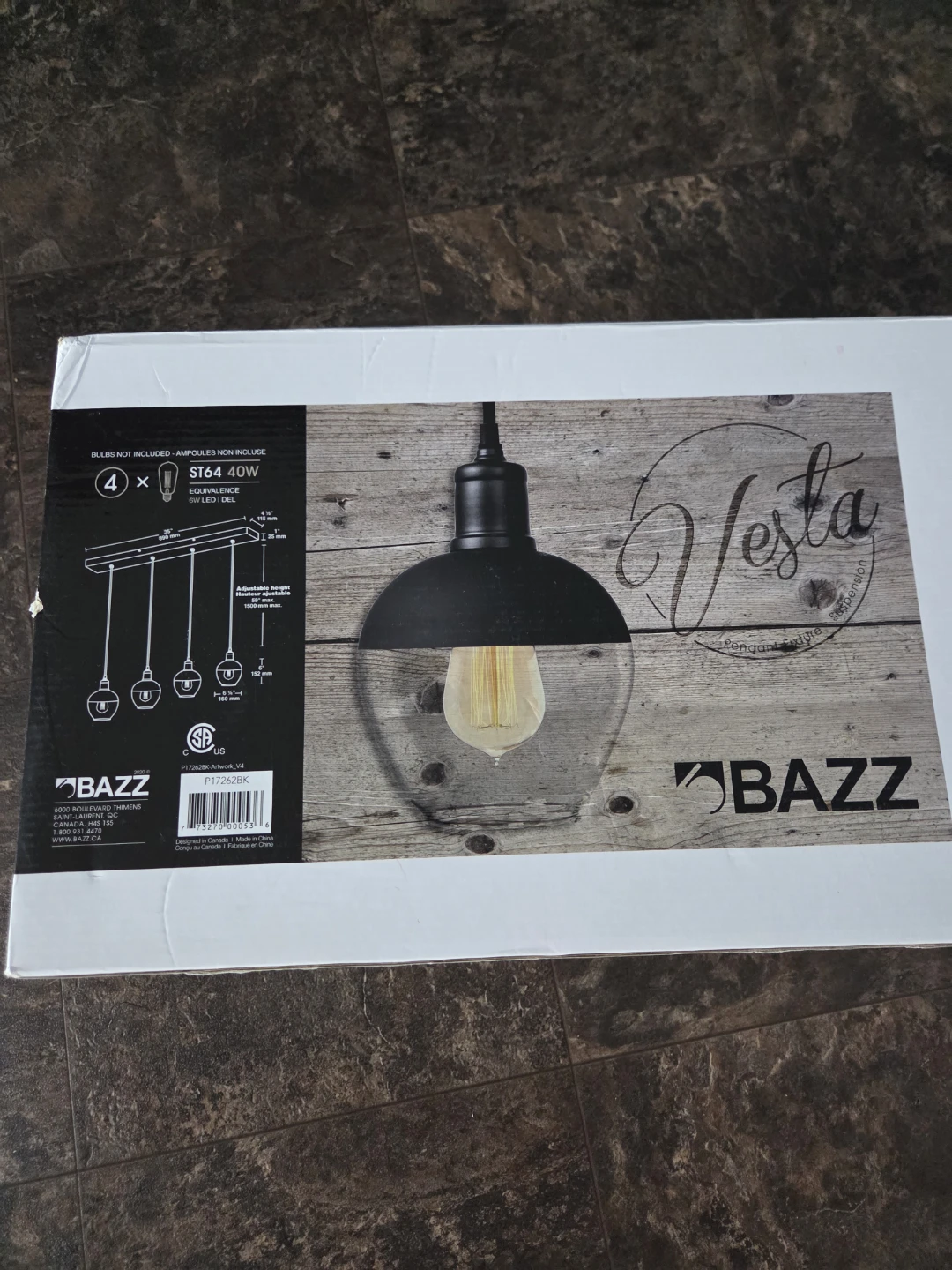 Bazz Vesta Pendant Light Fixture ST64