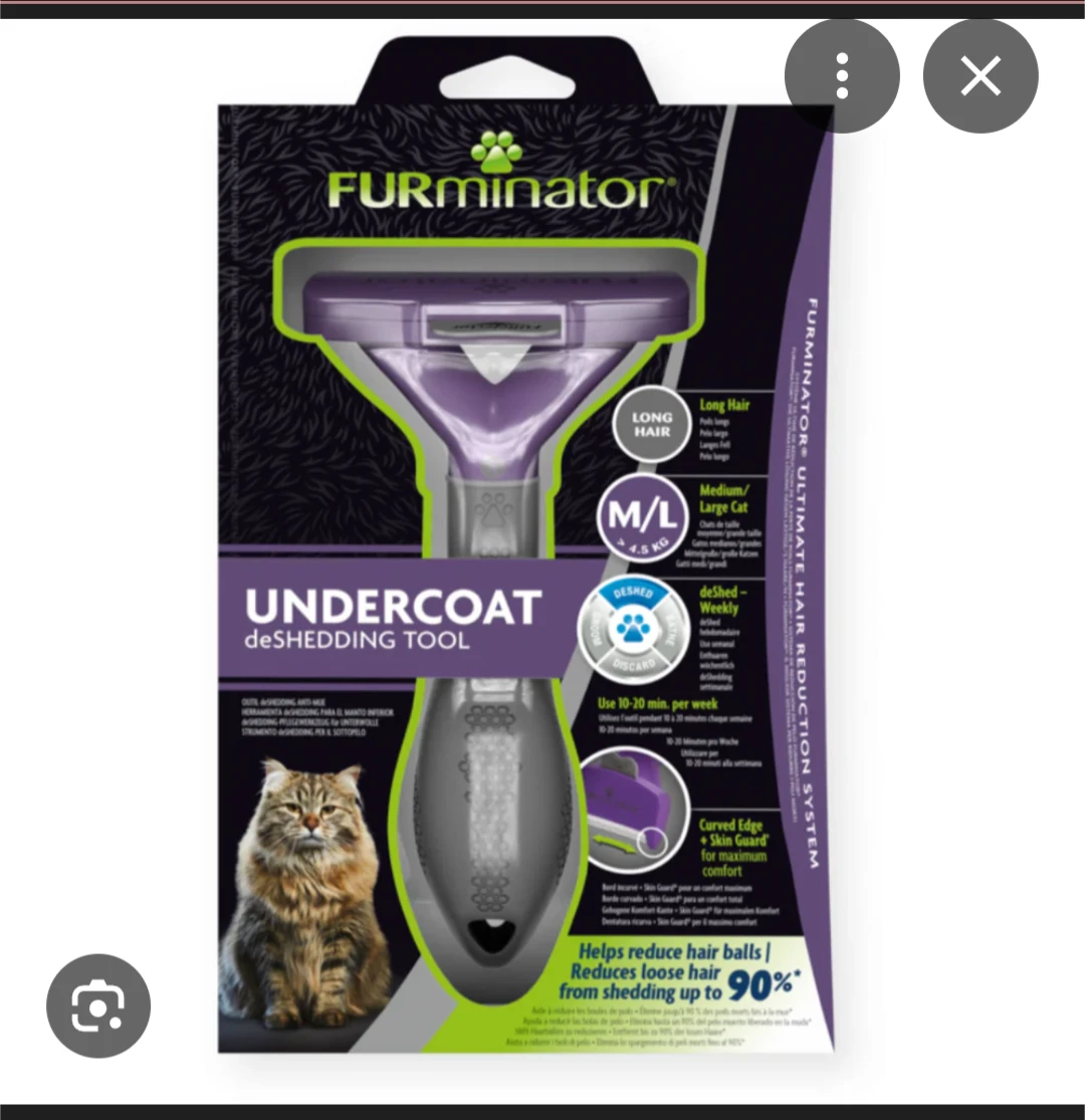 FURminator Undercoat deShedding Tool for Medium/Large Cats
