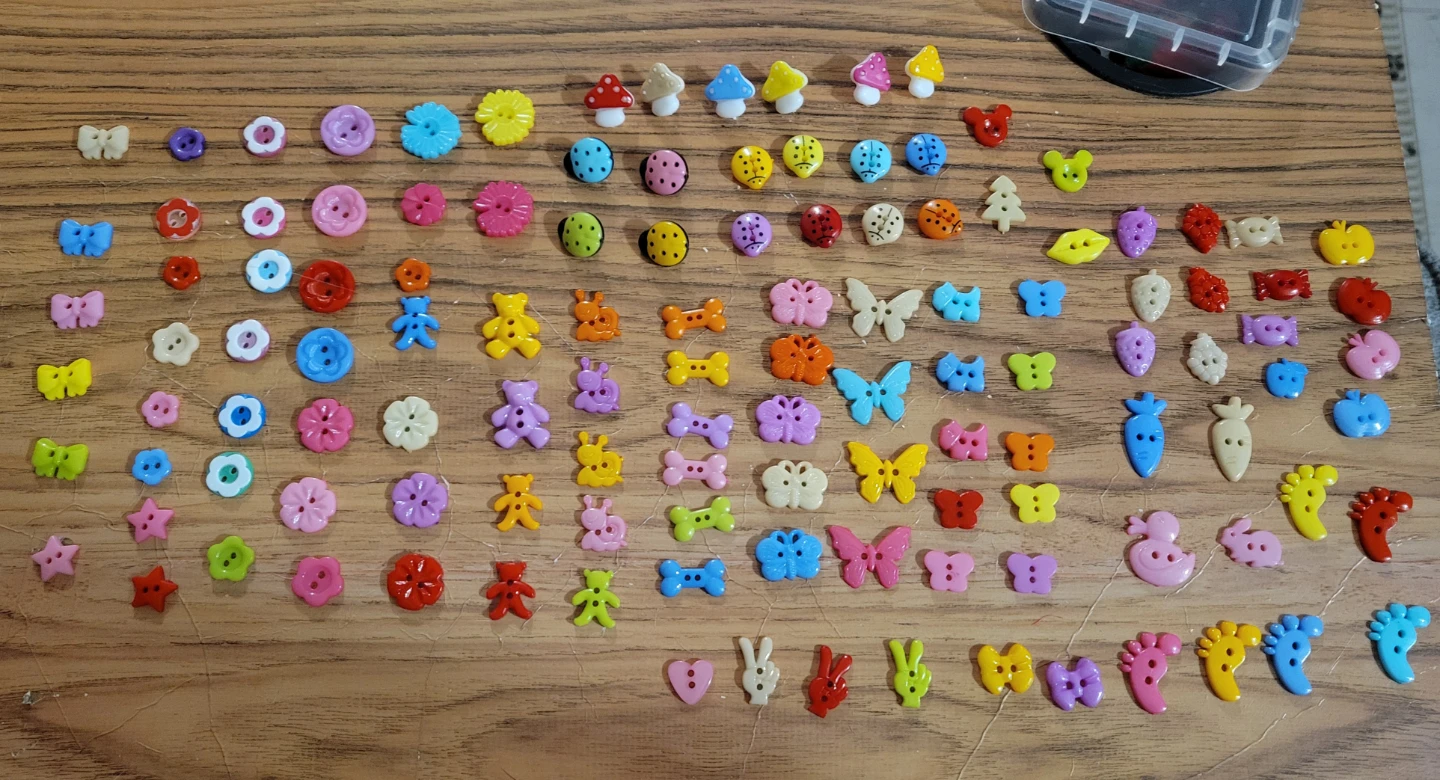 125 Fancy Buttons (All for $5)