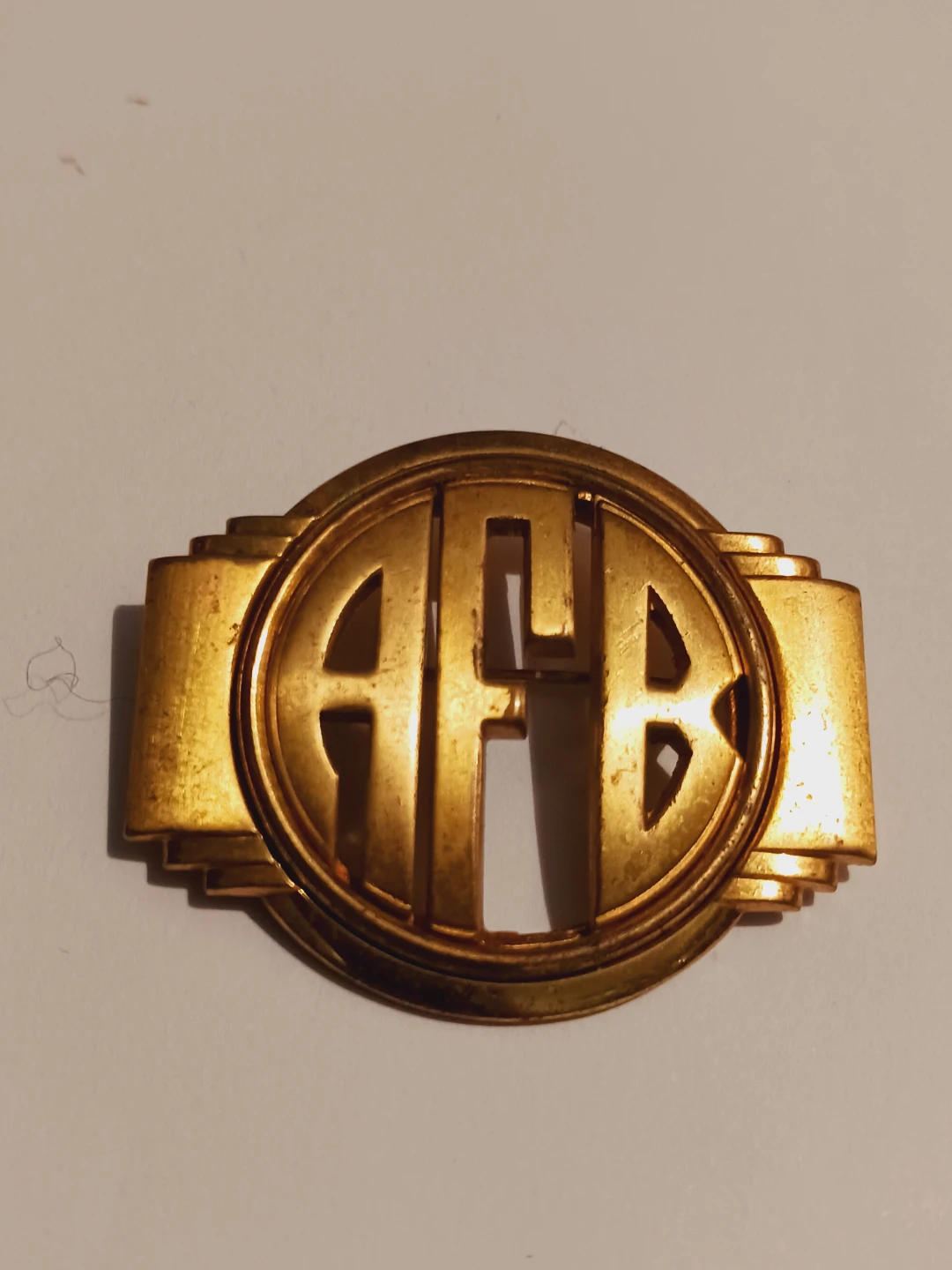 MONOCRAFT Vintage Gold Tone Monogram Brooch AFB - photo 3