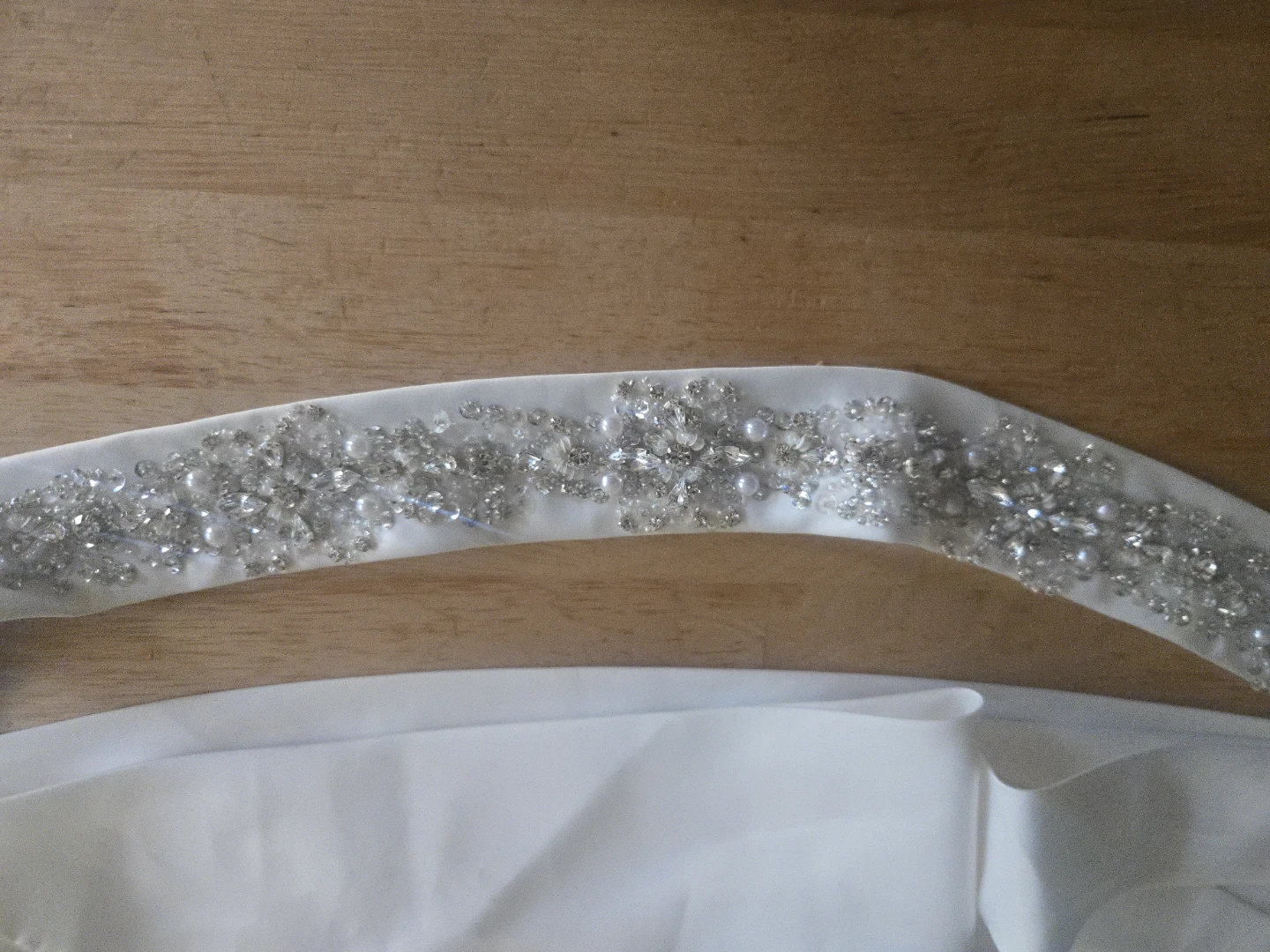 Ivory  Beaded Wedding Dress Sash - photo 5