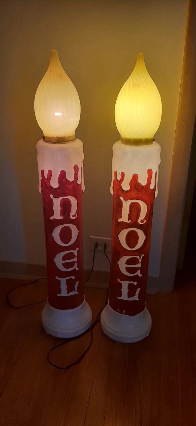 Empire illuminated Noel candle blow molds