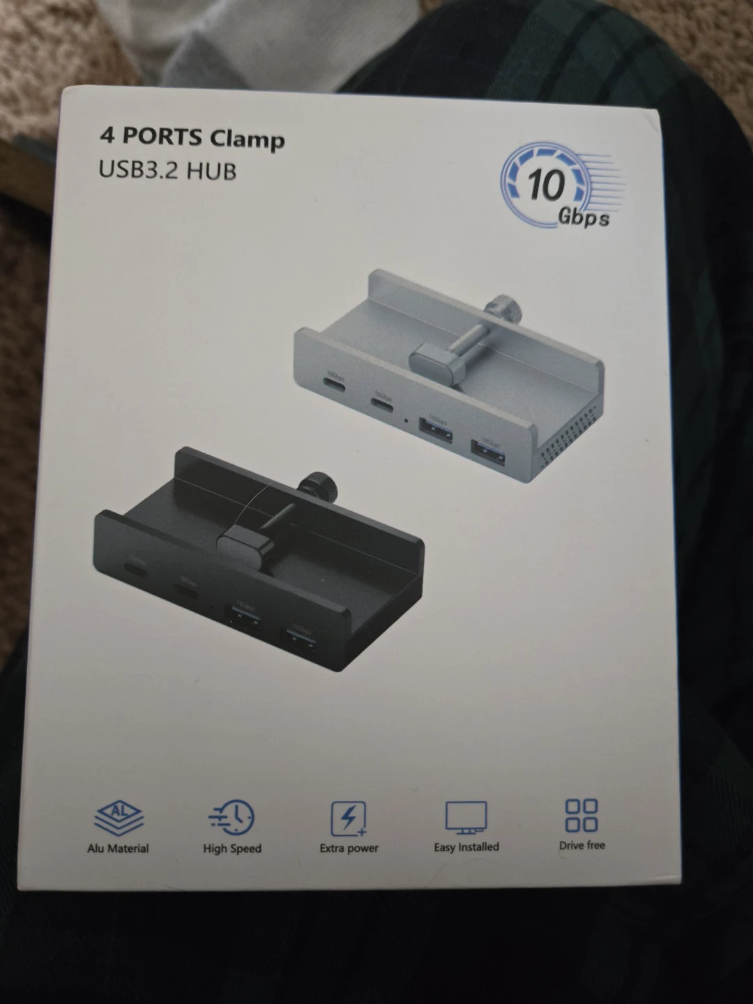 EJAY 4-Port USB 3.2 Hub with Clamp - photo 2