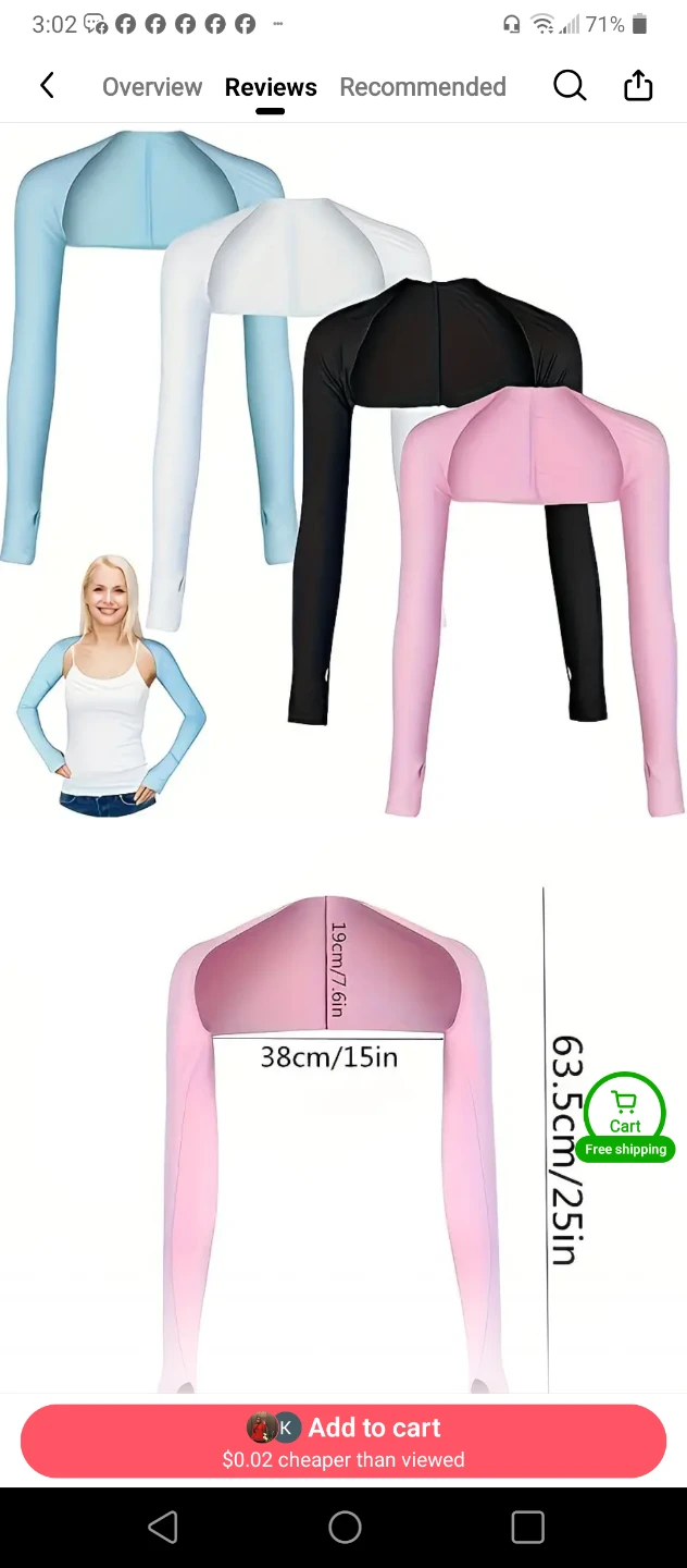 Arm Sun Sleeves Bolero Shrug UPF 50+ Cooling Gloves - photo 2