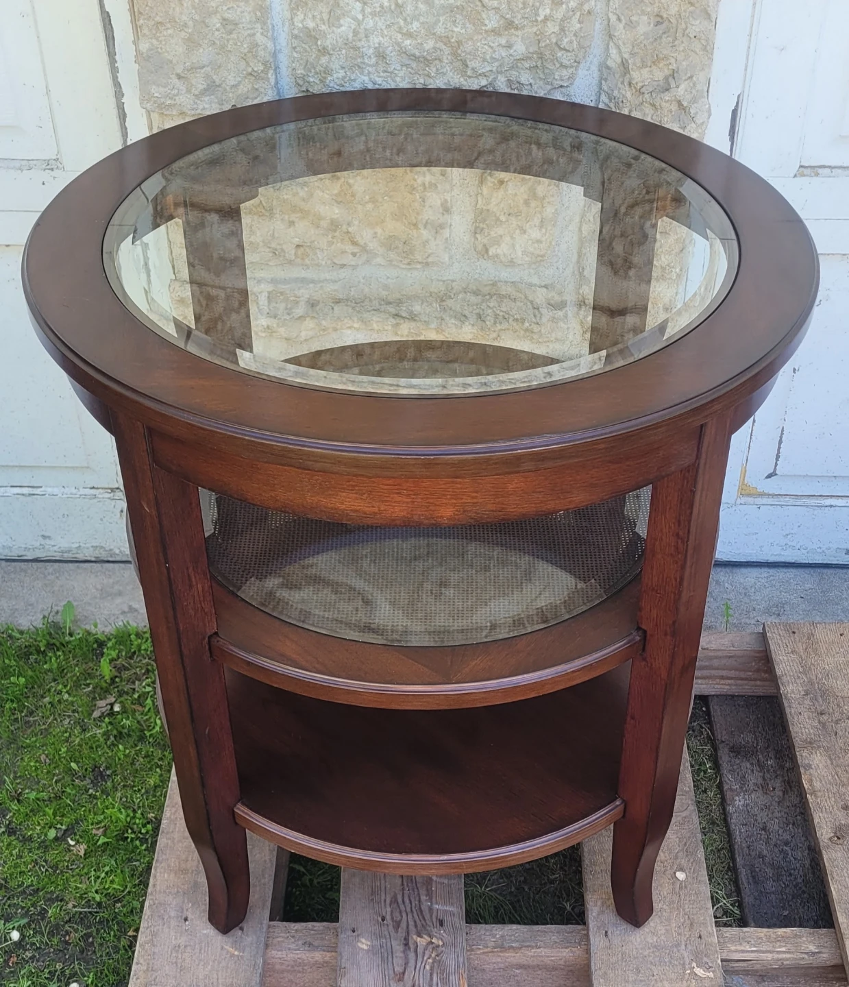Large Side Table w/ Rotating Shelf