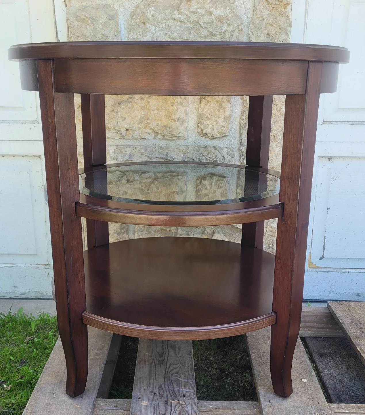 Large Side Table w/ Rotating Shelf - photo 2