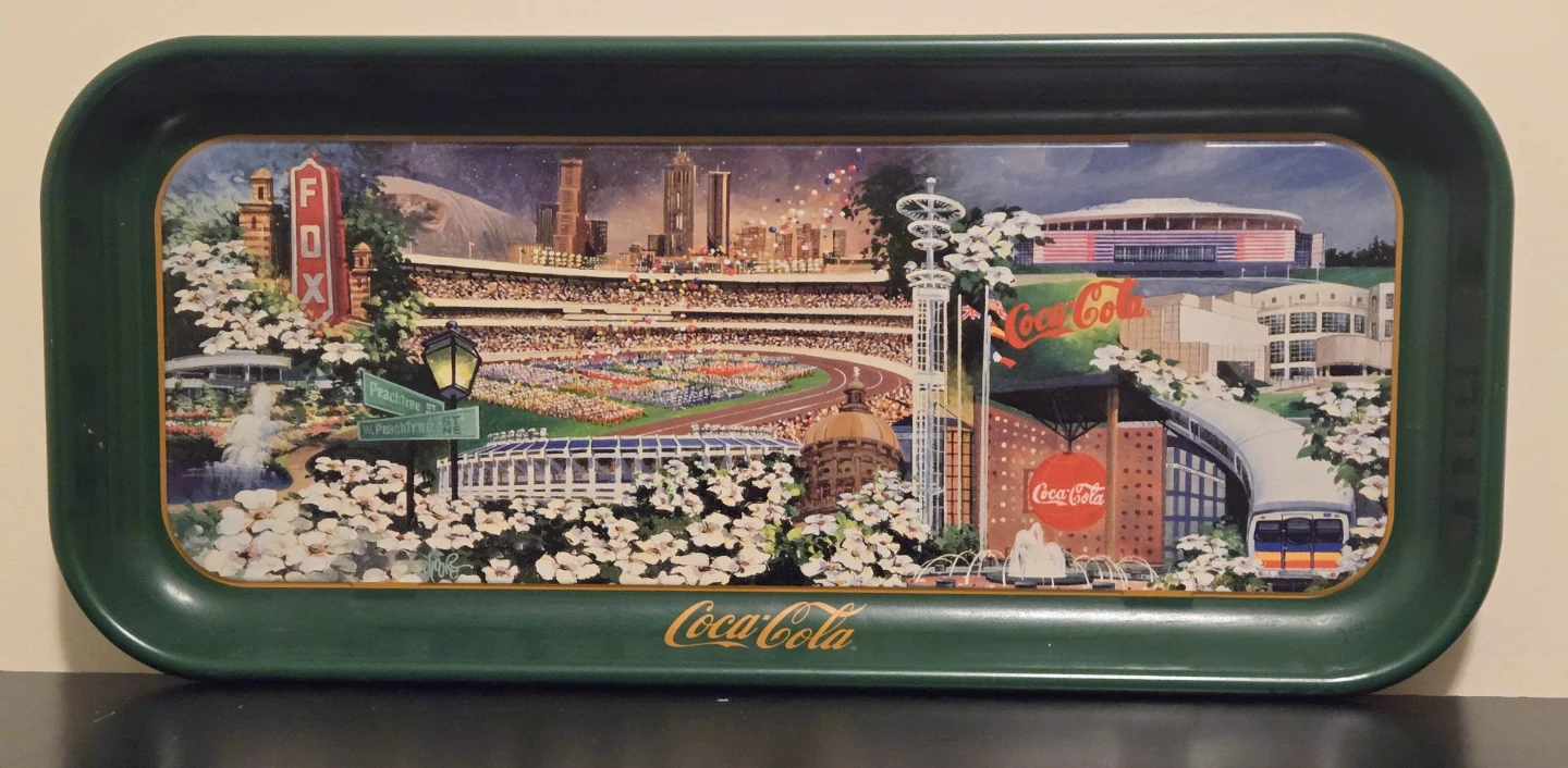 Vintage 1996 Coca-Cola Tray. Atlanta Our Town