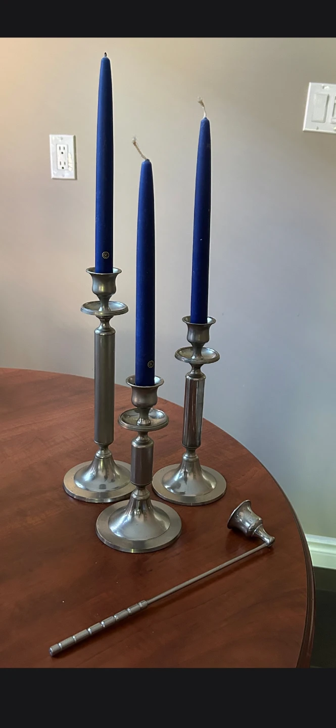Silver-tone Candlestick Holders