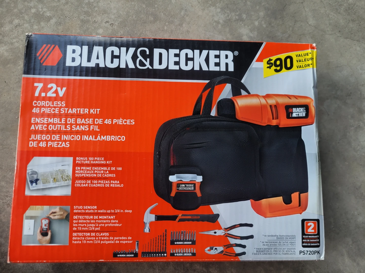 BLACK+DECKER 7.2V Cordless 46-Piece Starter Kit