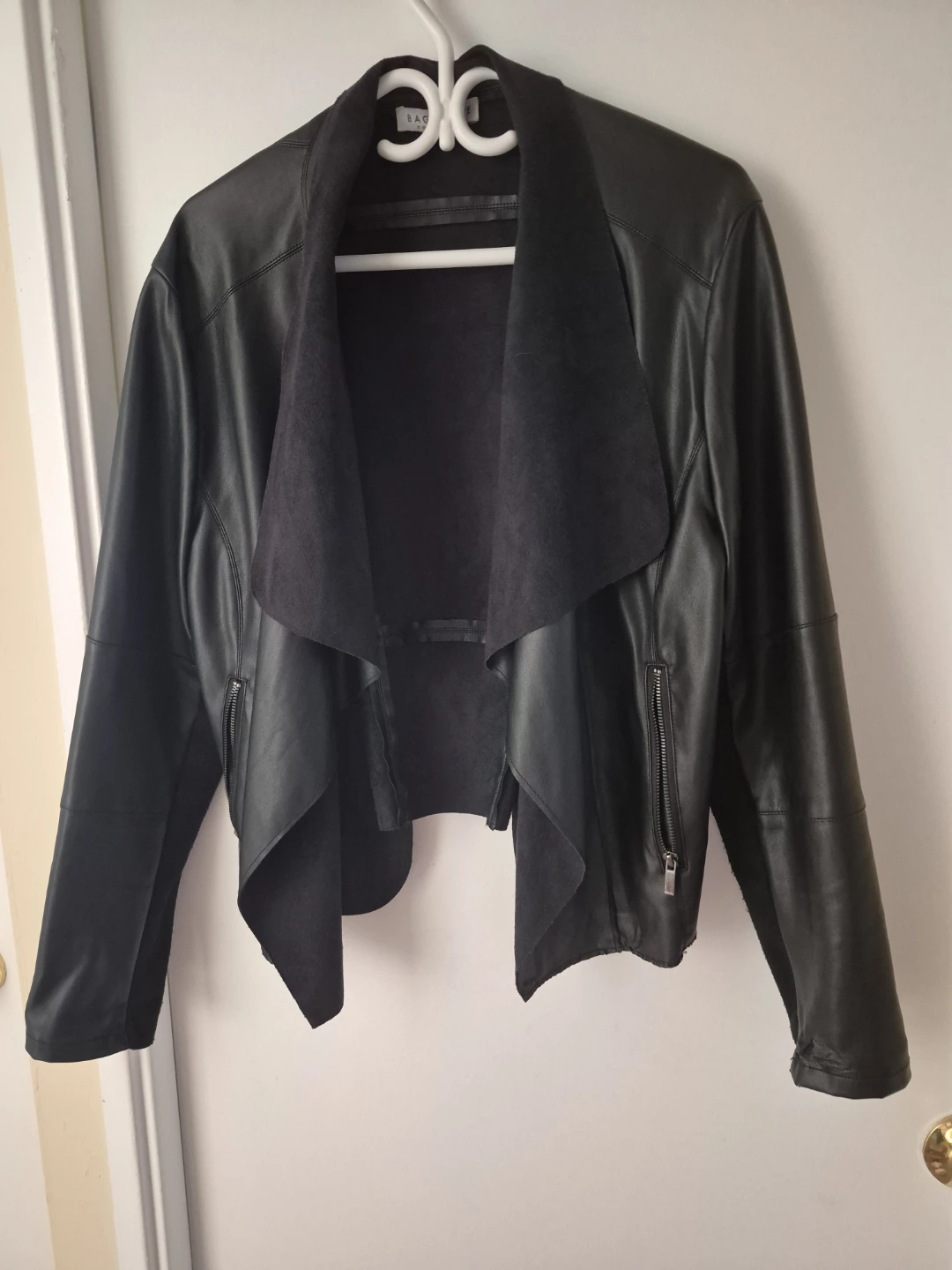 Black Faux Leather Jacket - photo 2