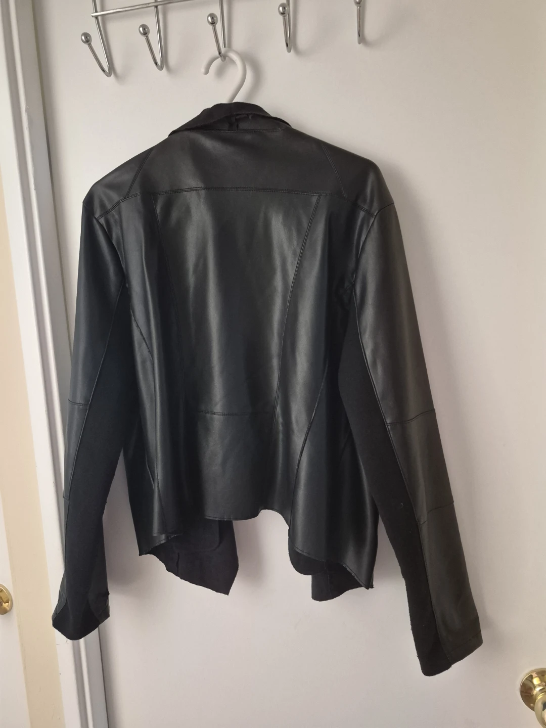 Black Faux Leather Jacket - photo 3