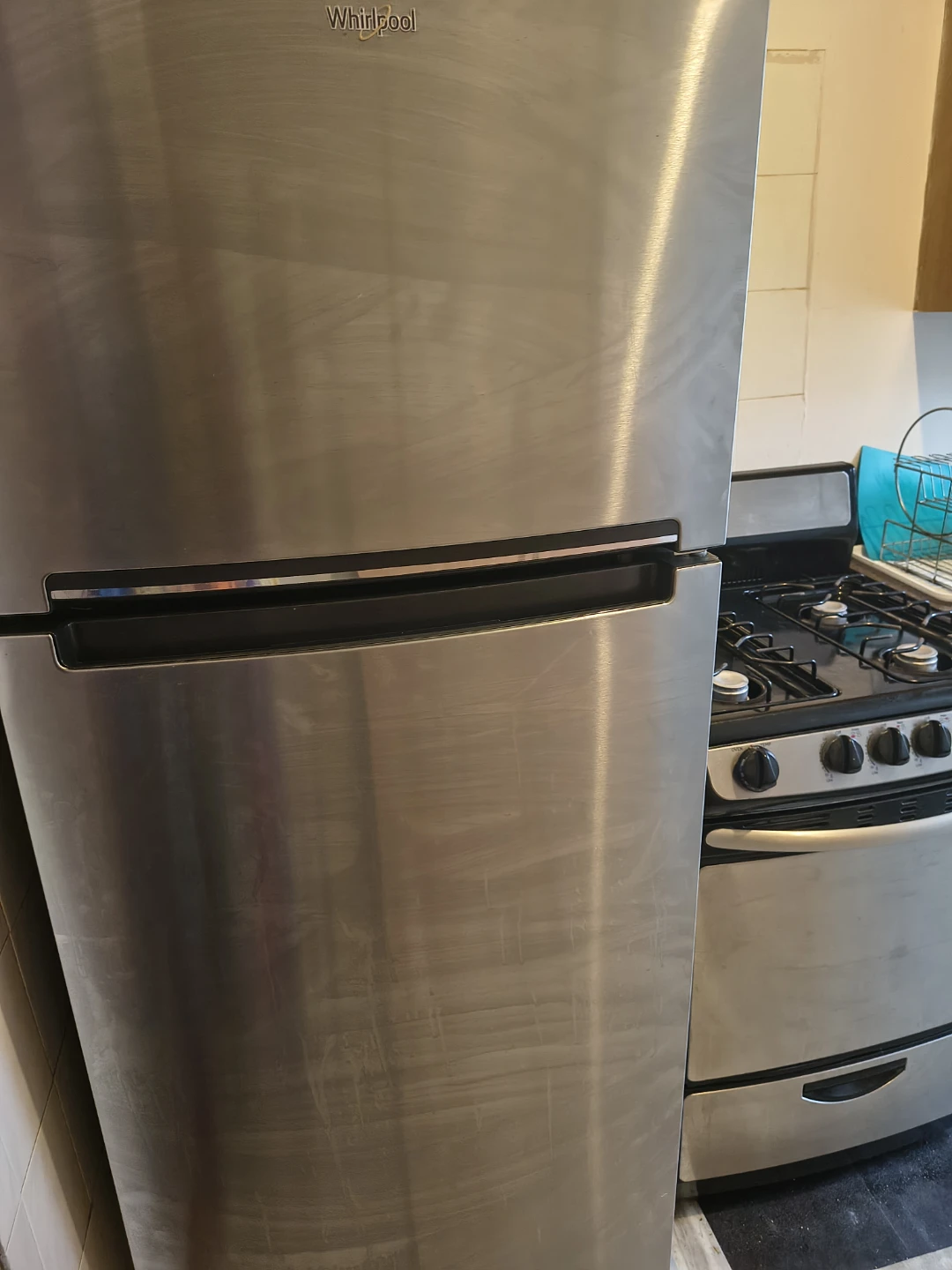 Chrome refrigerator and stove - photo 3