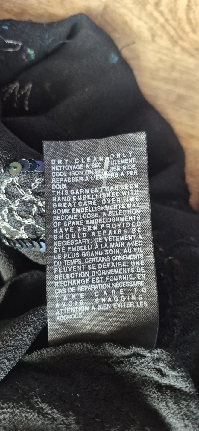 AllSaints Thetis Dress Black Silk Embellished - photo 4