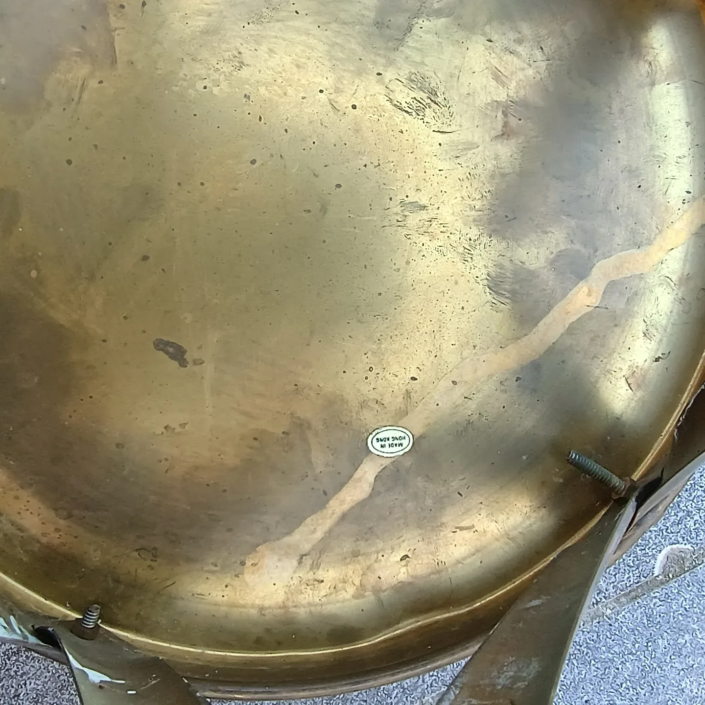 Vintage Brass Stool "Made in Hong Kong" - photo 4